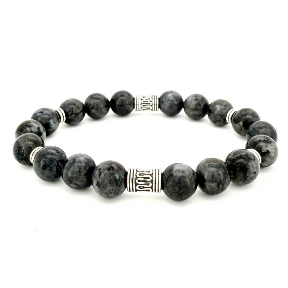 LARVIKITE BEADED BRACELET - LUCID COLLECTION - Headless Nation