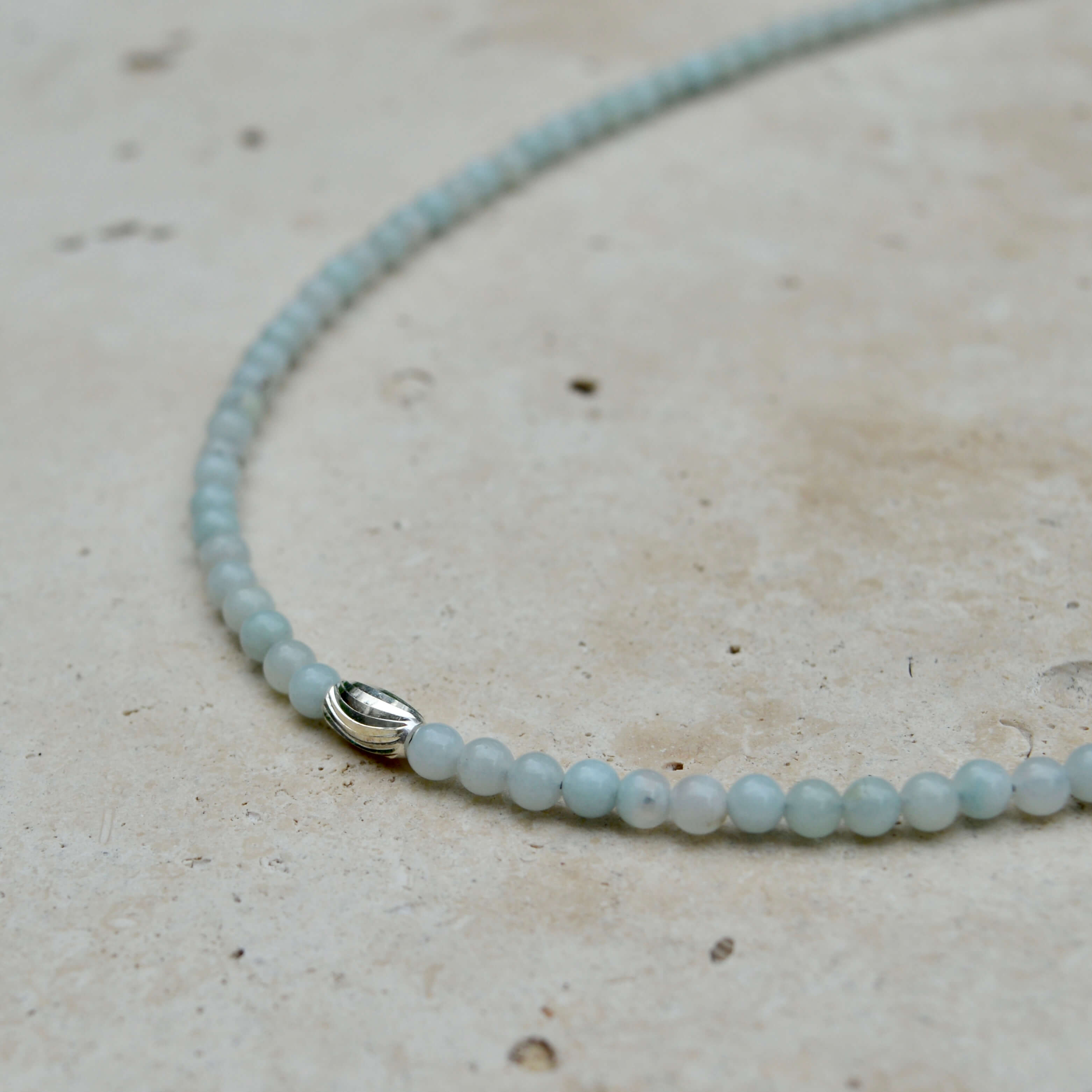 THE DAINTY- Silver- Amazonite- NECKLACE - Headless Nation