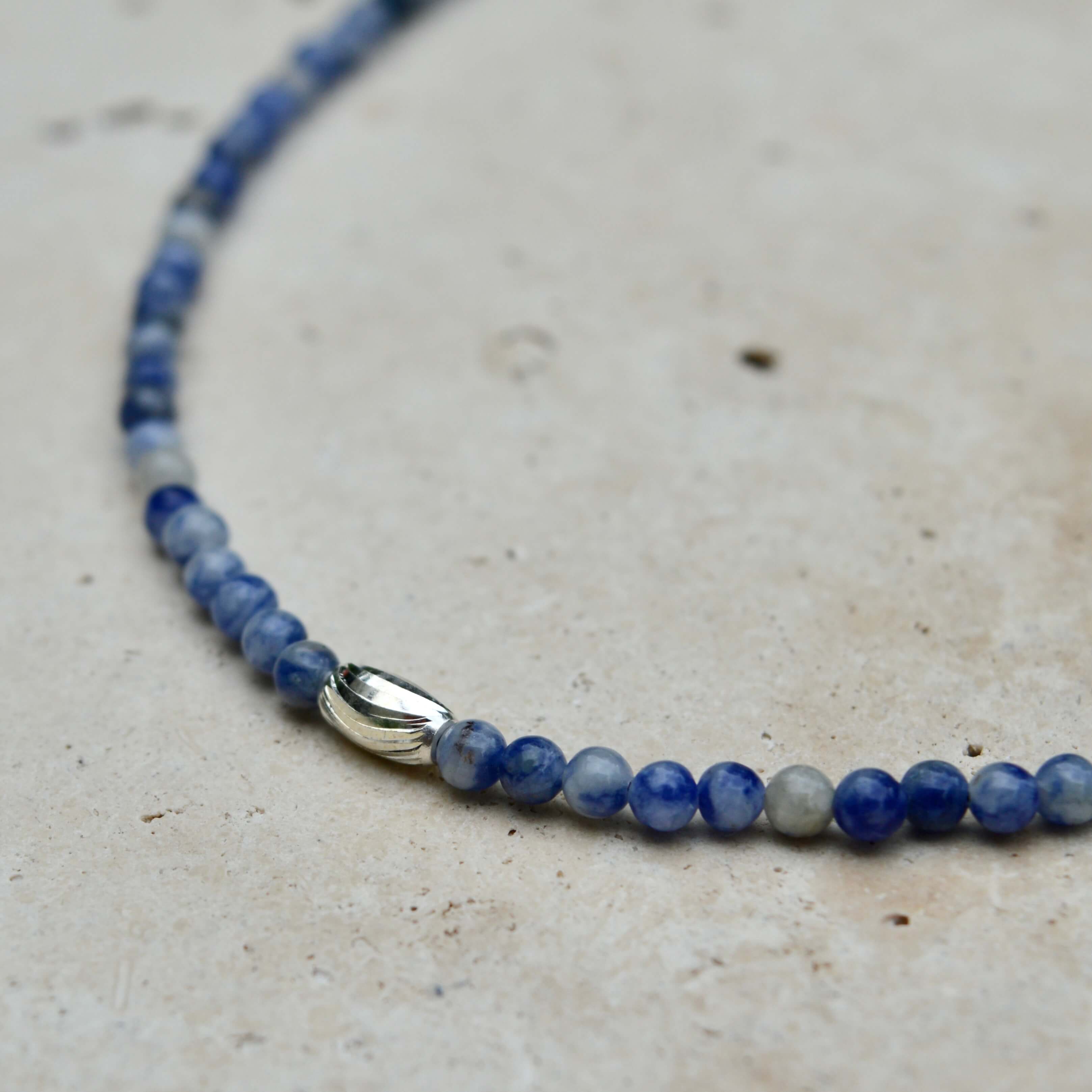 THE DAINTY- Silver- Blue Aventurine- NECKLACE - Headless Nation