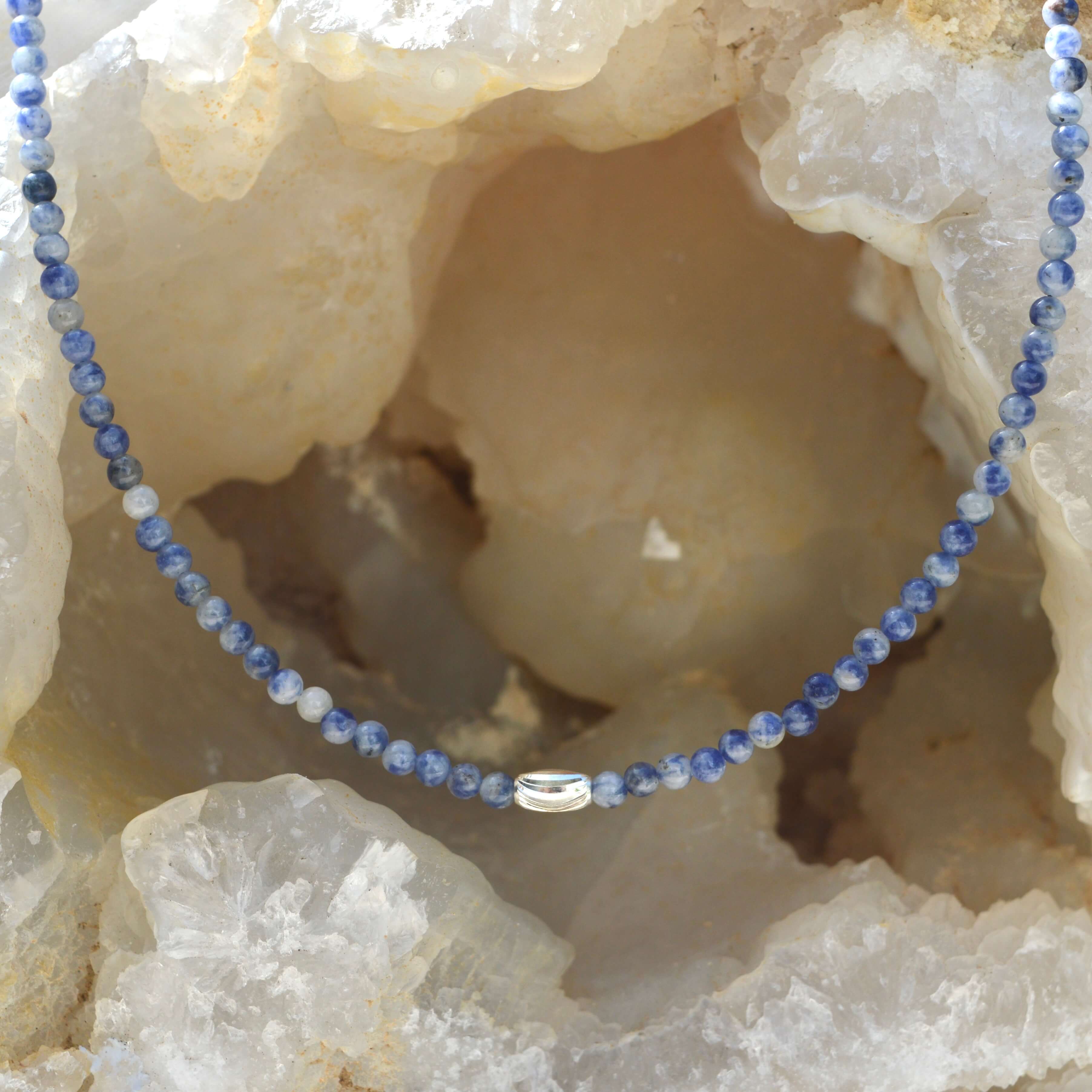 THE DAINTY- Silver- Blue Aventurine- NECKLACE - Headless Nation