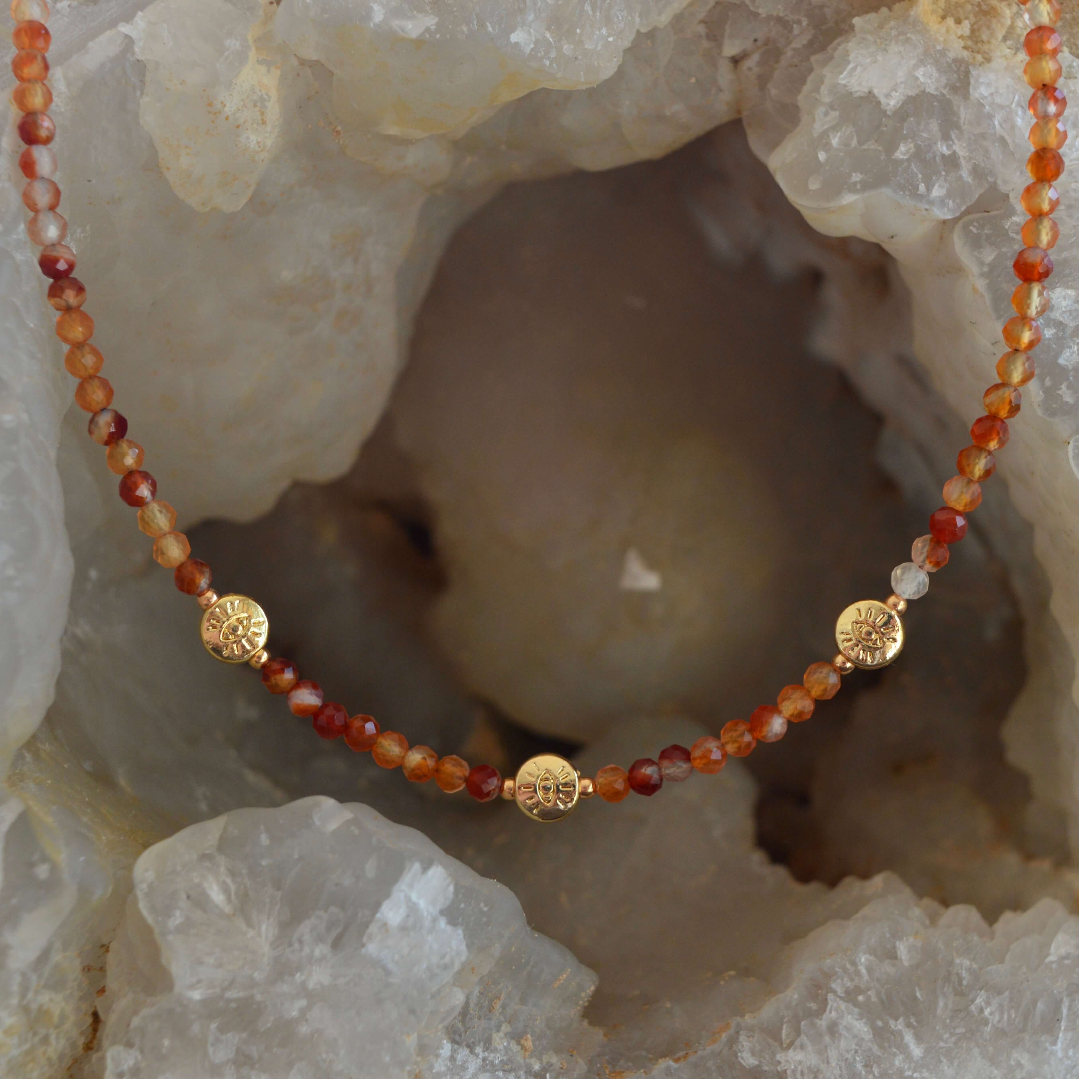 THE DAINTY- EYES- Carnelian- NECKLACE - Headless Nation