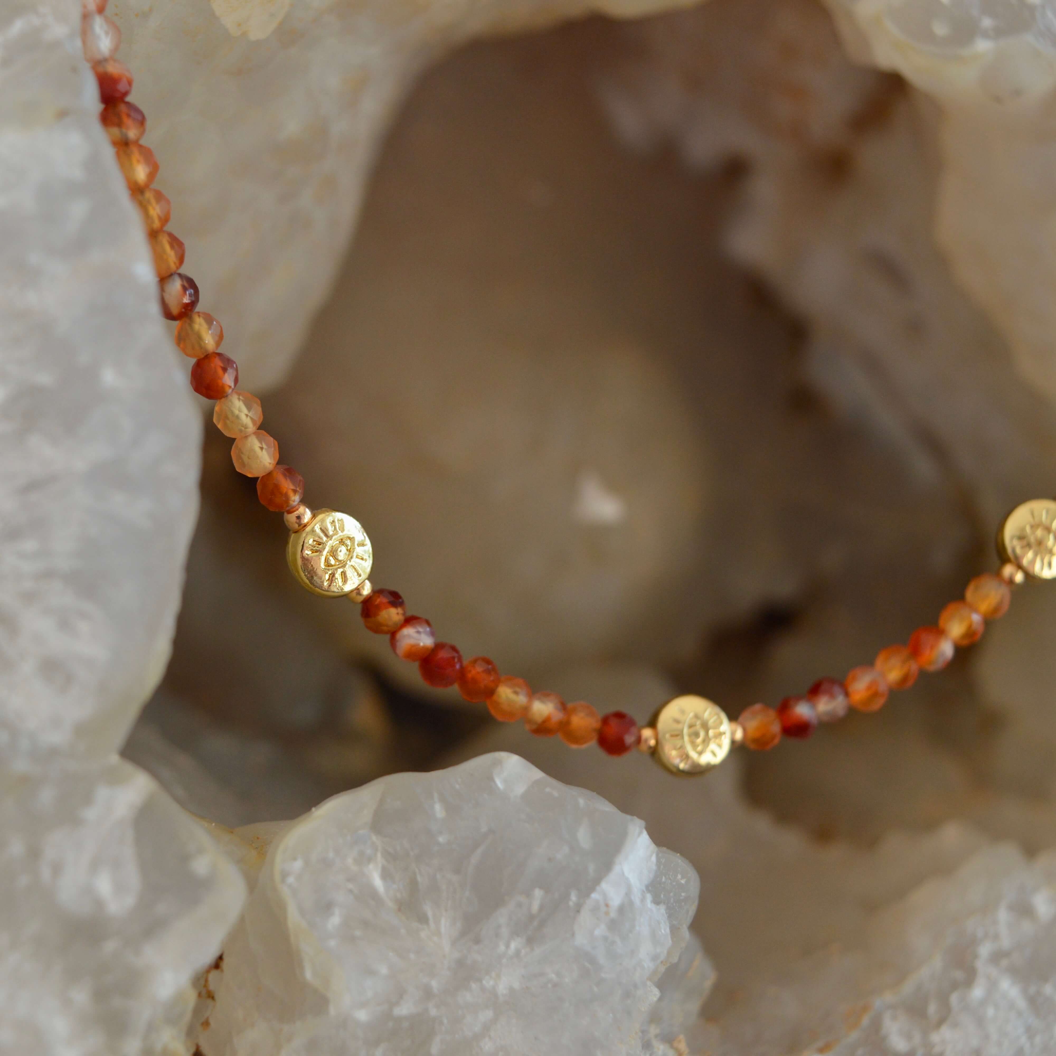 THE DAINTY- EYES- Carnelian- NECKLACE - Headless Nation