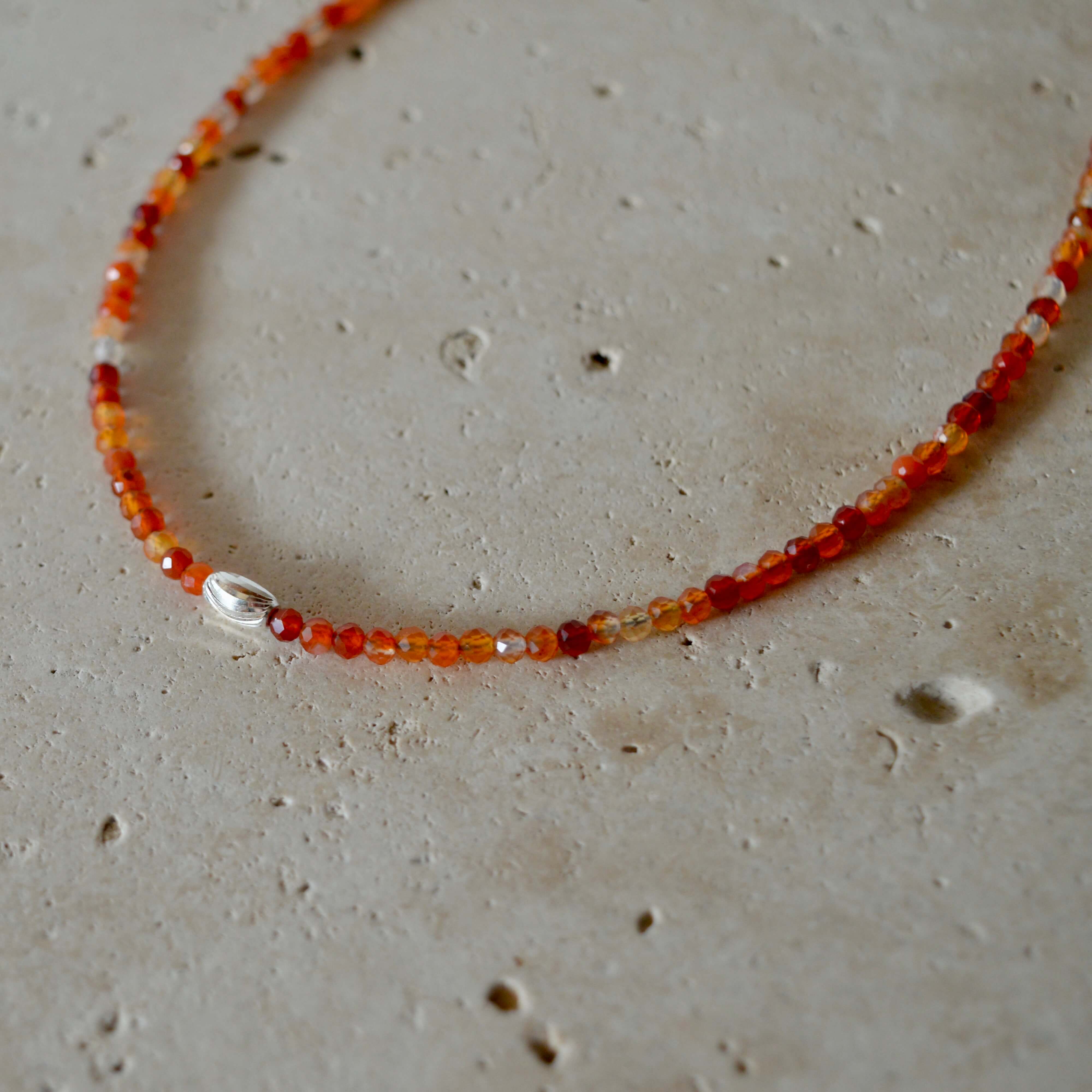 THE DAINTY- Silver- Carnelian- NECKLACE - Headless Nation
