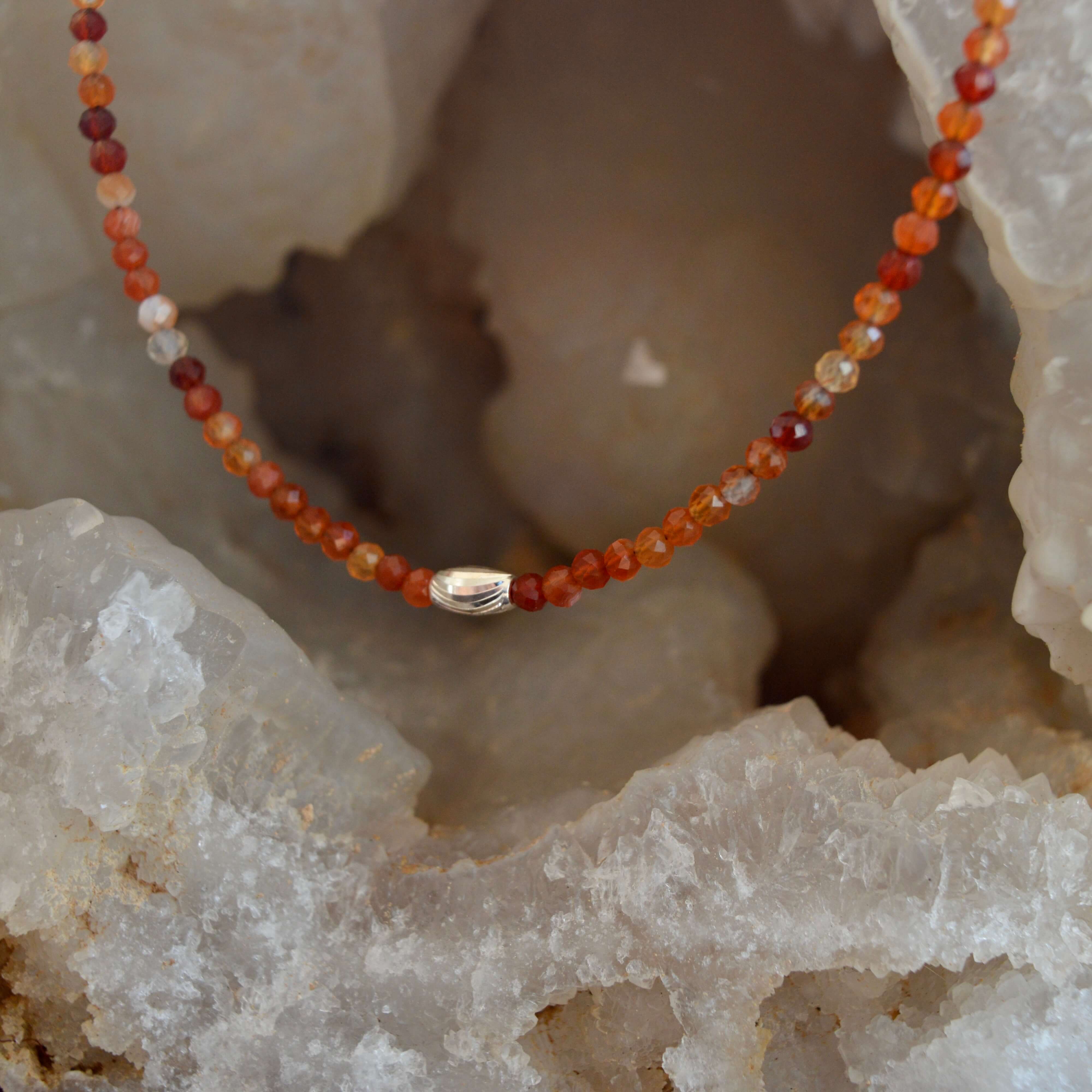 THE DAINTY- Silver- Carnelian- NECKLACE - Headless Nation
