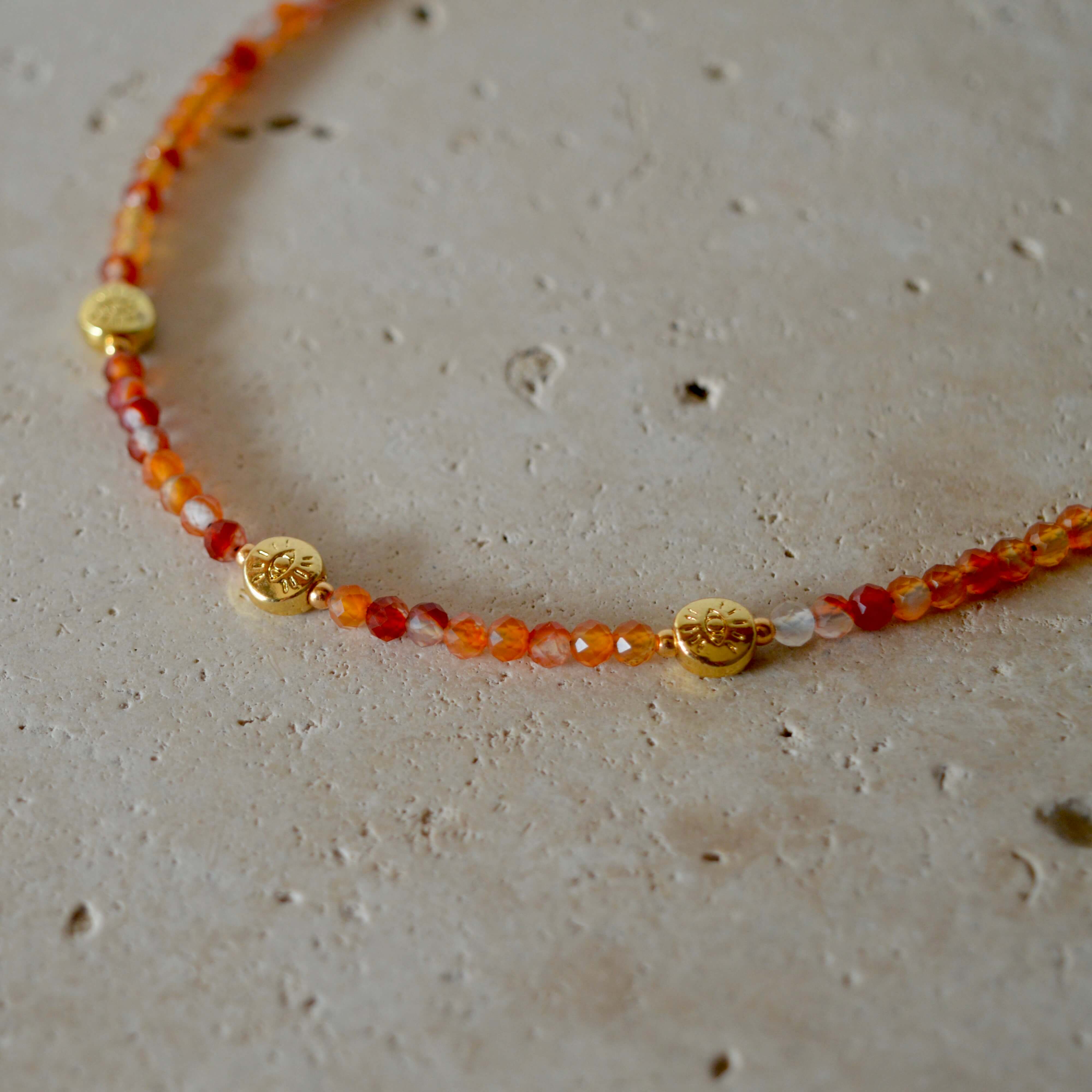 THE DAINTY- EYES- Carnelian- NECKLACE - Headless Nation