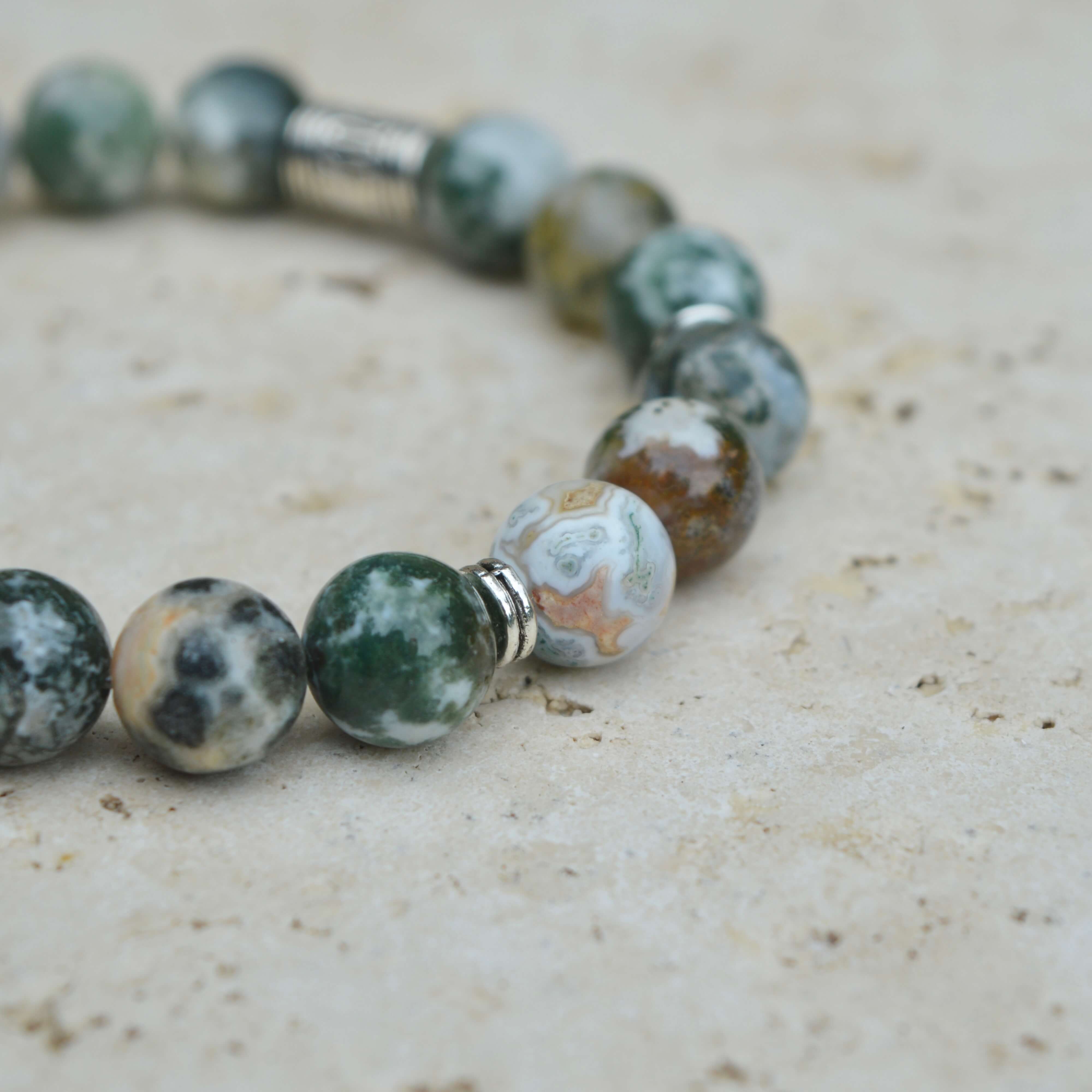 TREE AGATE BEADED BRACELET - LUCID COLLECTION - Headless Nation