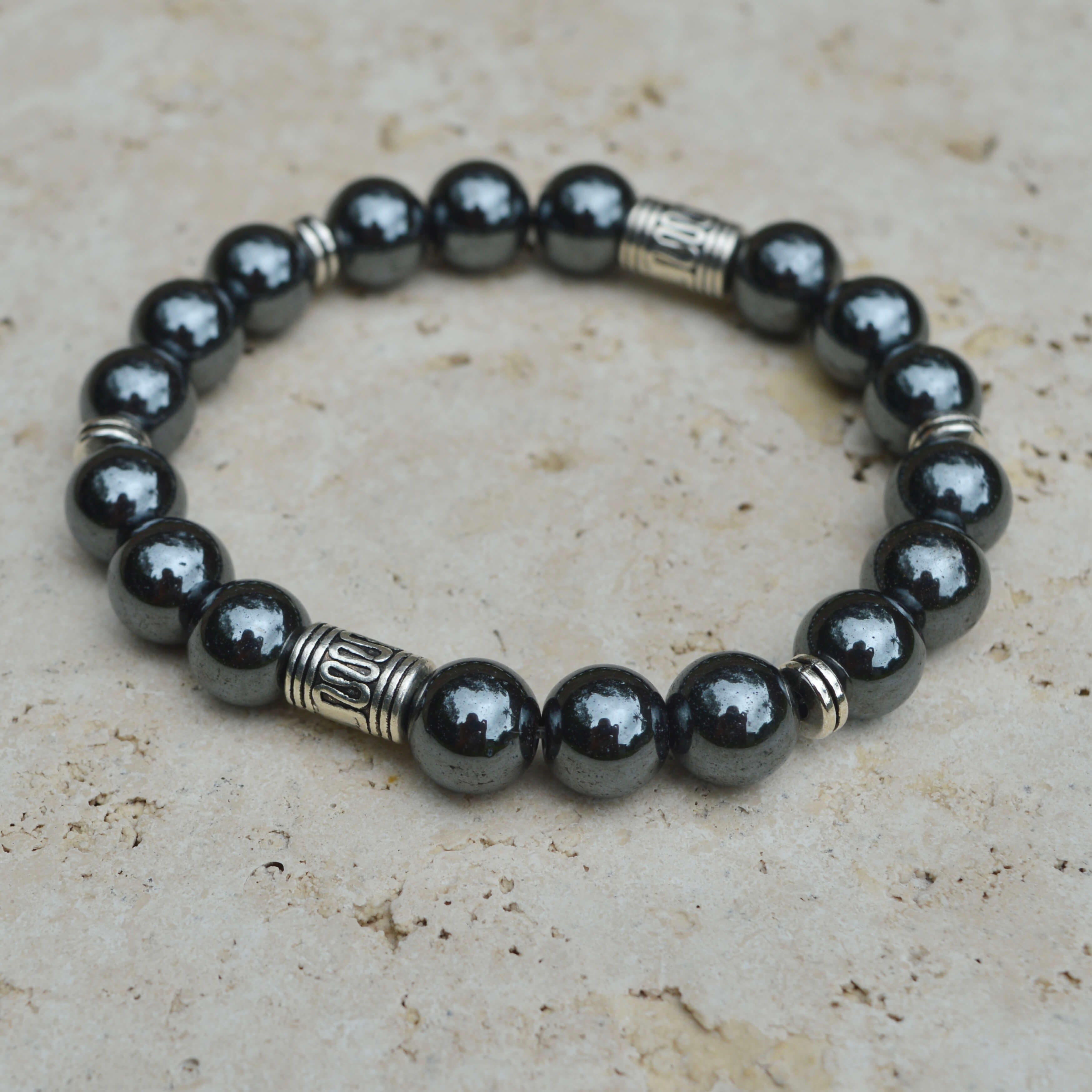 HEMATITE BEADED BRACELET - LUCID COLLECTION - Headless Nation