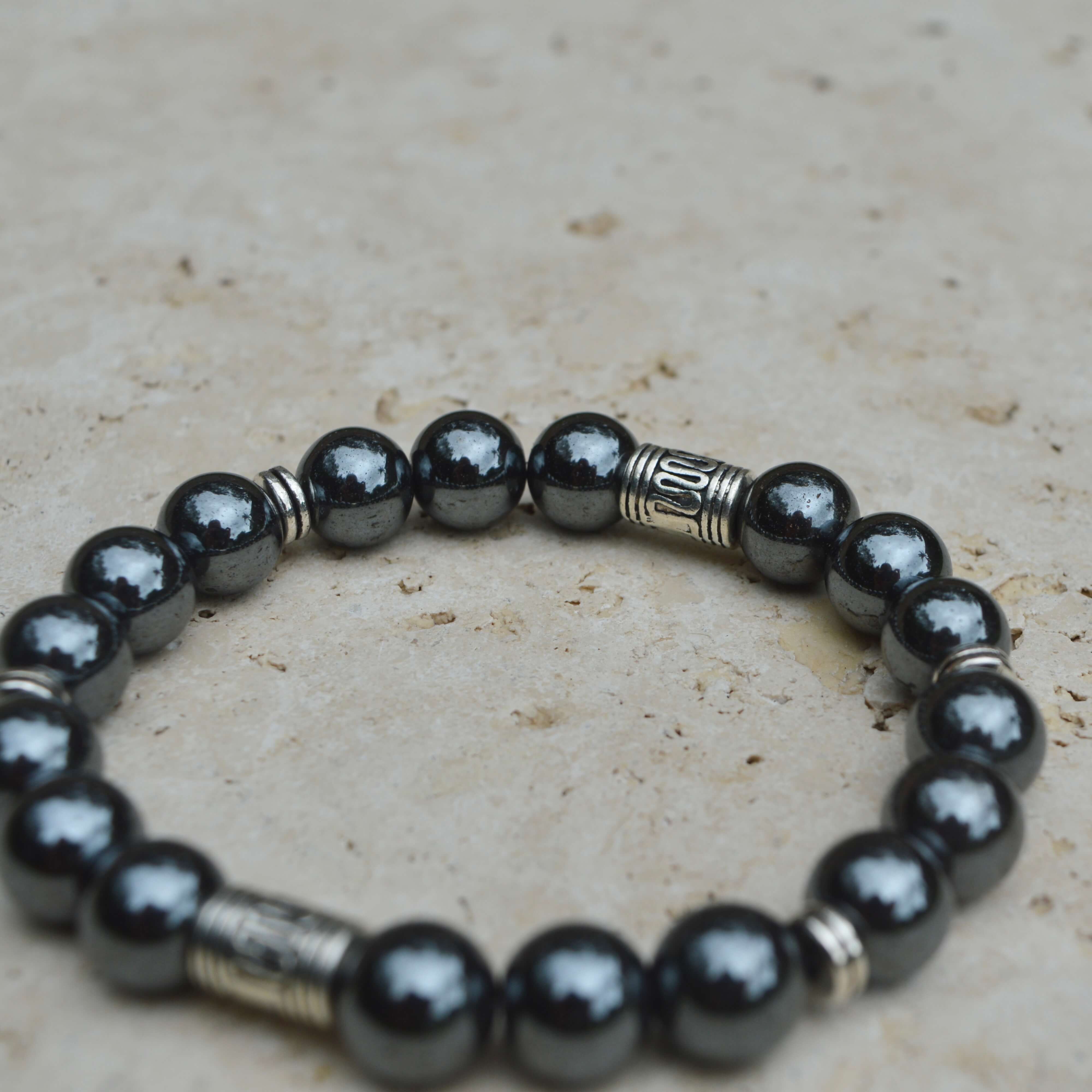 HEMATITE BEADED BRACELET - LUCID COLLECTION - Headless Nation