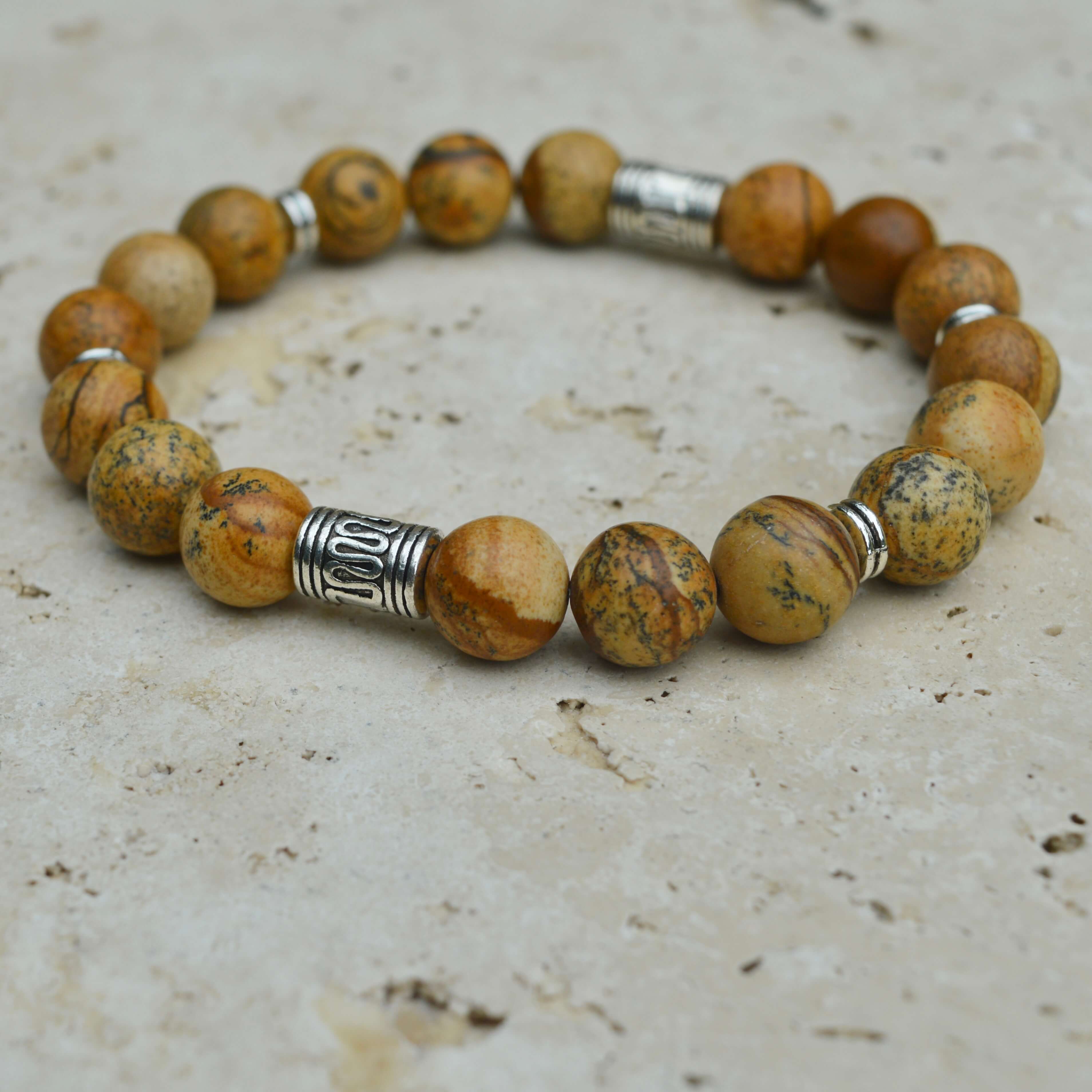 PICTURE JASPER BEADED BRACELET - LUCID COLLECTION - Headless Nation