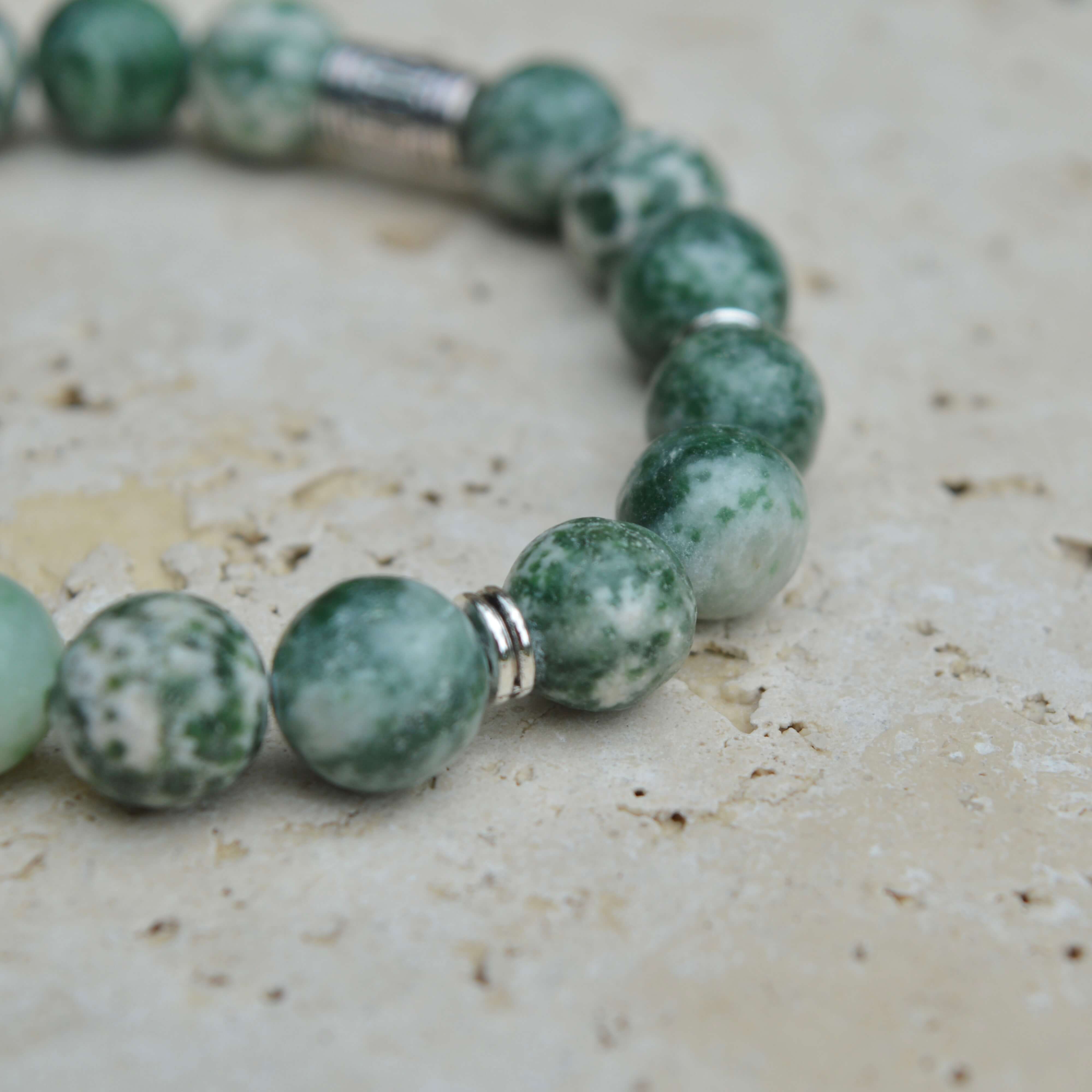 GREENSPOT JASPER BEADED BRACELET - LUCID COLLECTION - Headless Nation