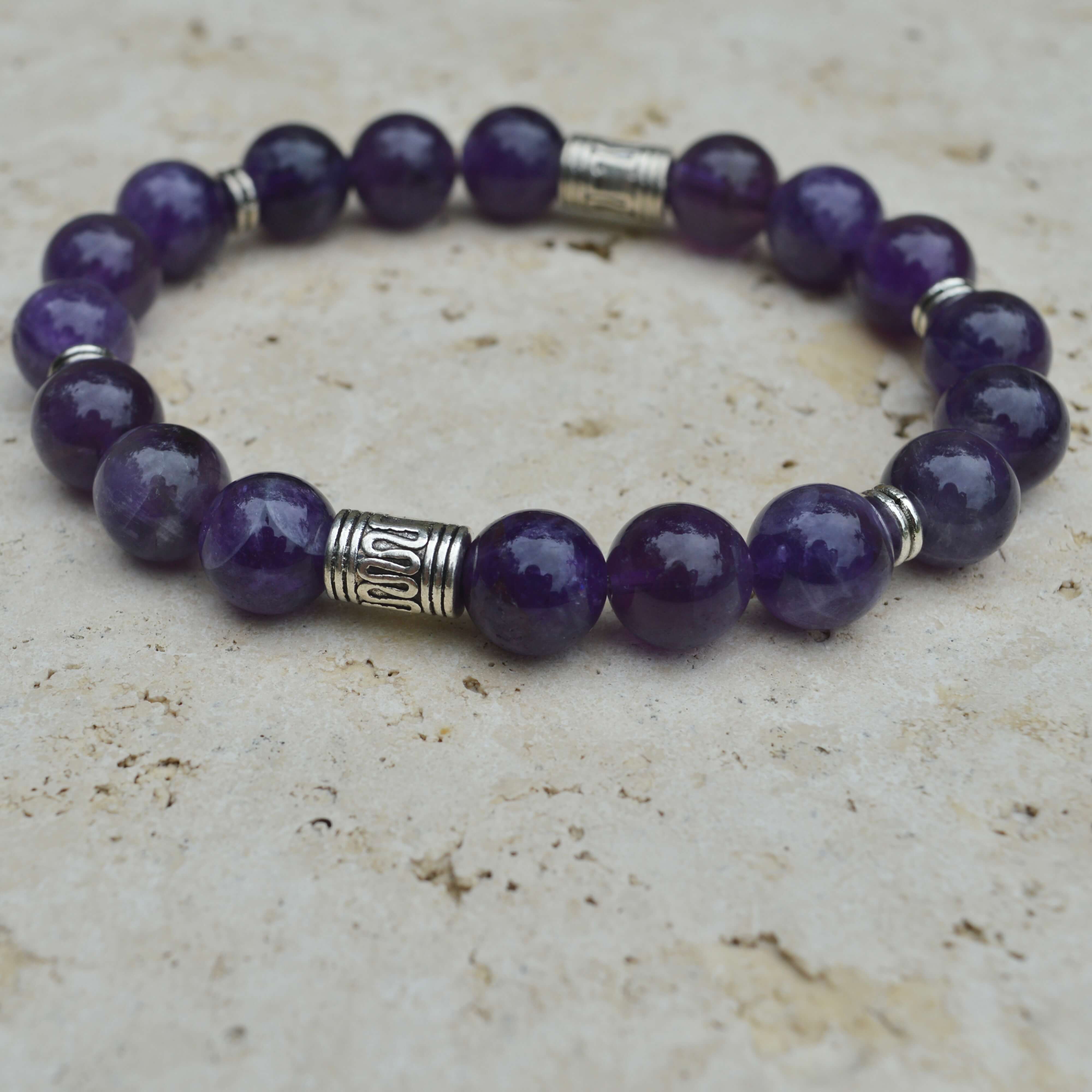 AMETHYST BEADED BRACELET - LUCID COLLECTION - Headless Nation
