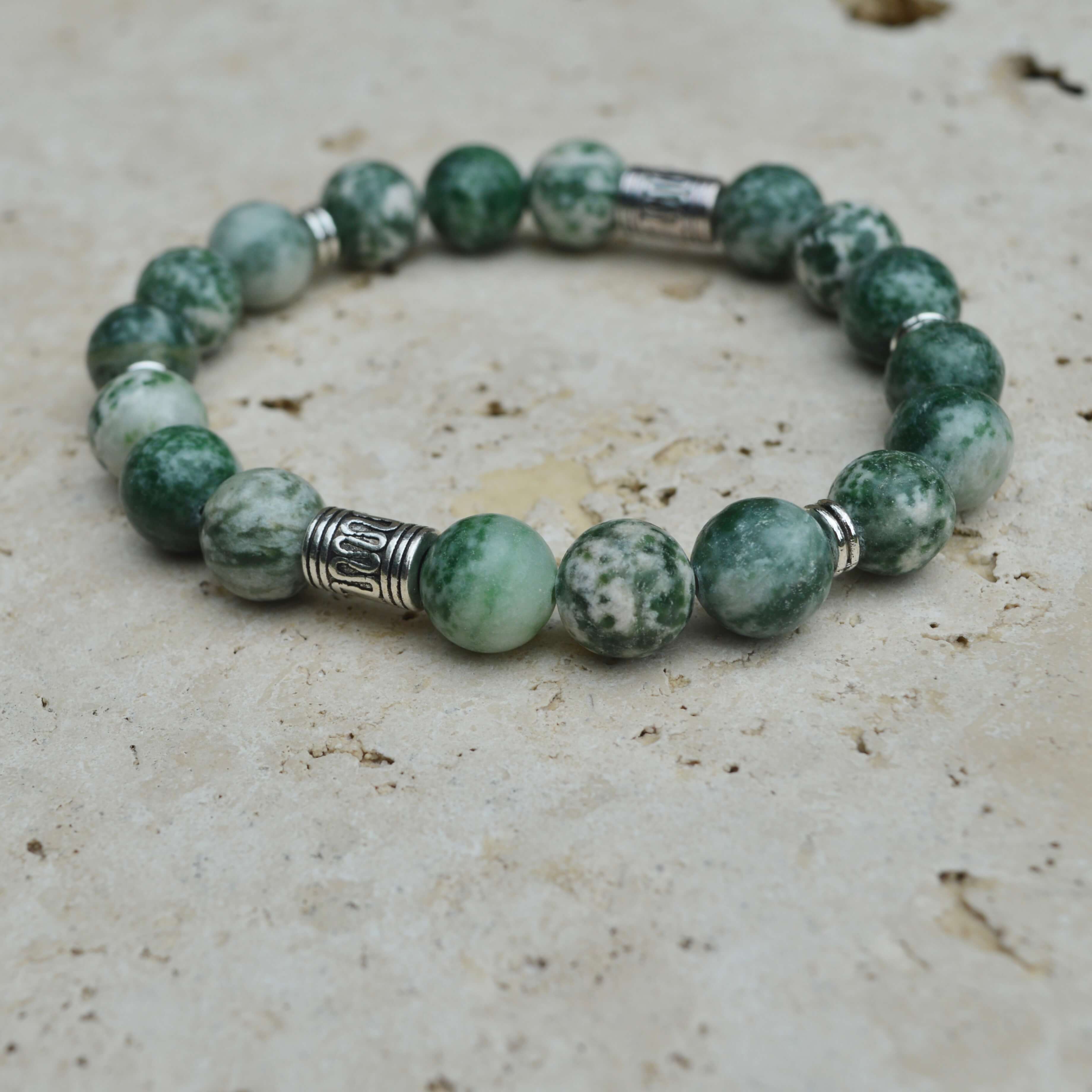GREENSPOT JASPER BEADED BRACELET - LUCID COLLECTION - Headless Nation