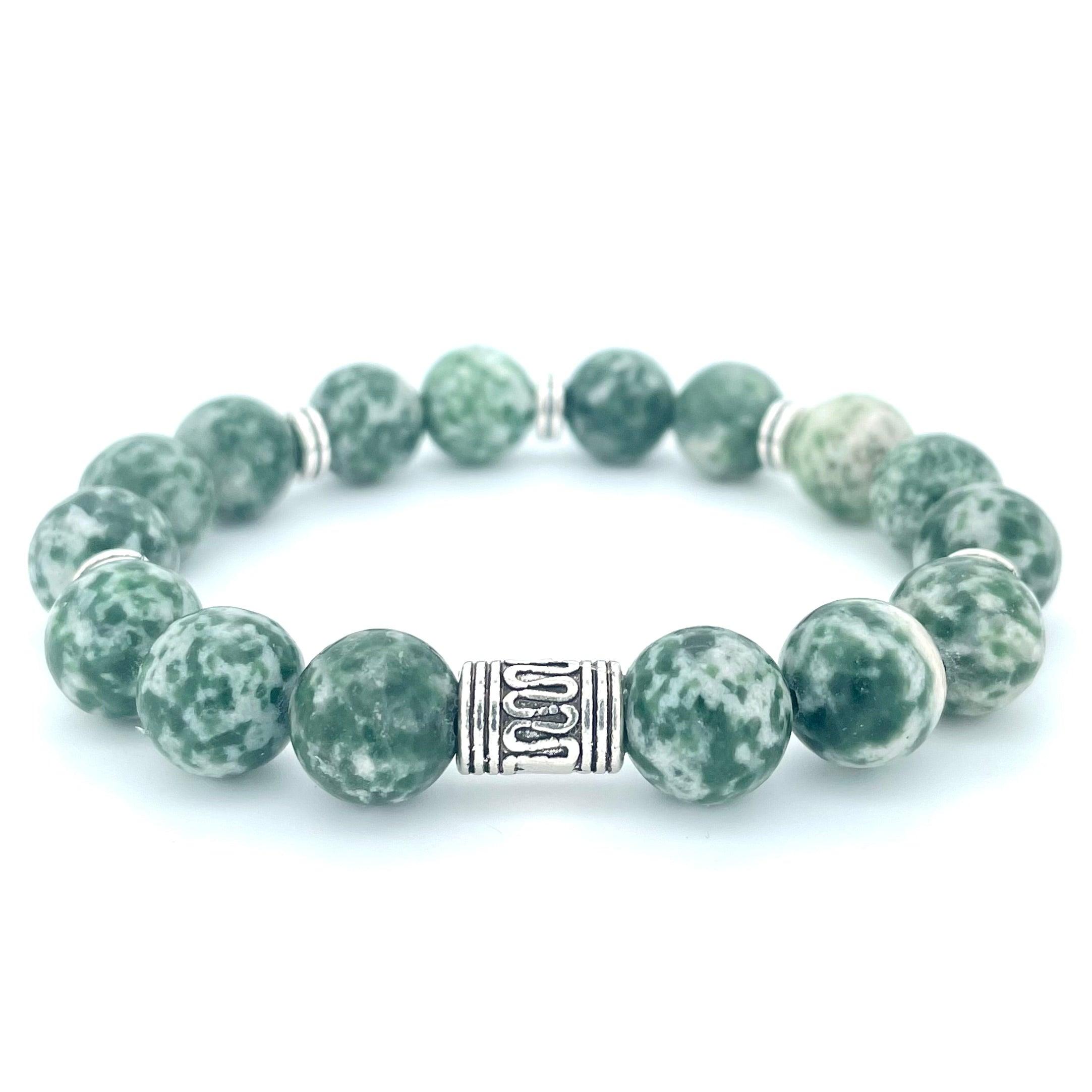 GREENSPOT JASPER BEADED BRACELET - LUCID COLLECTION - Headless Nation