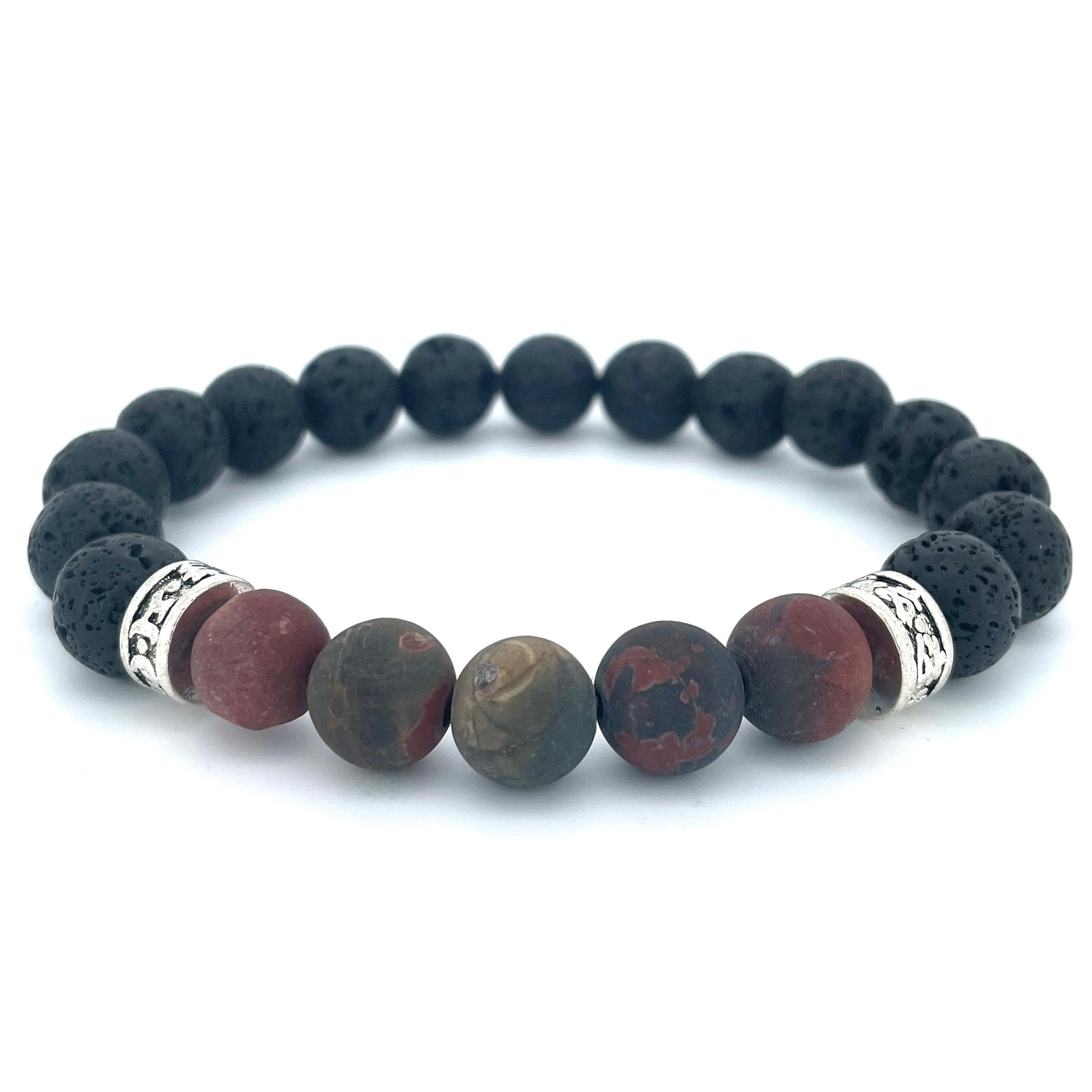 PICASSO JASPER & LAVA STONE BEADED BRACELET - PANCA COLLECTION - Headless Nation