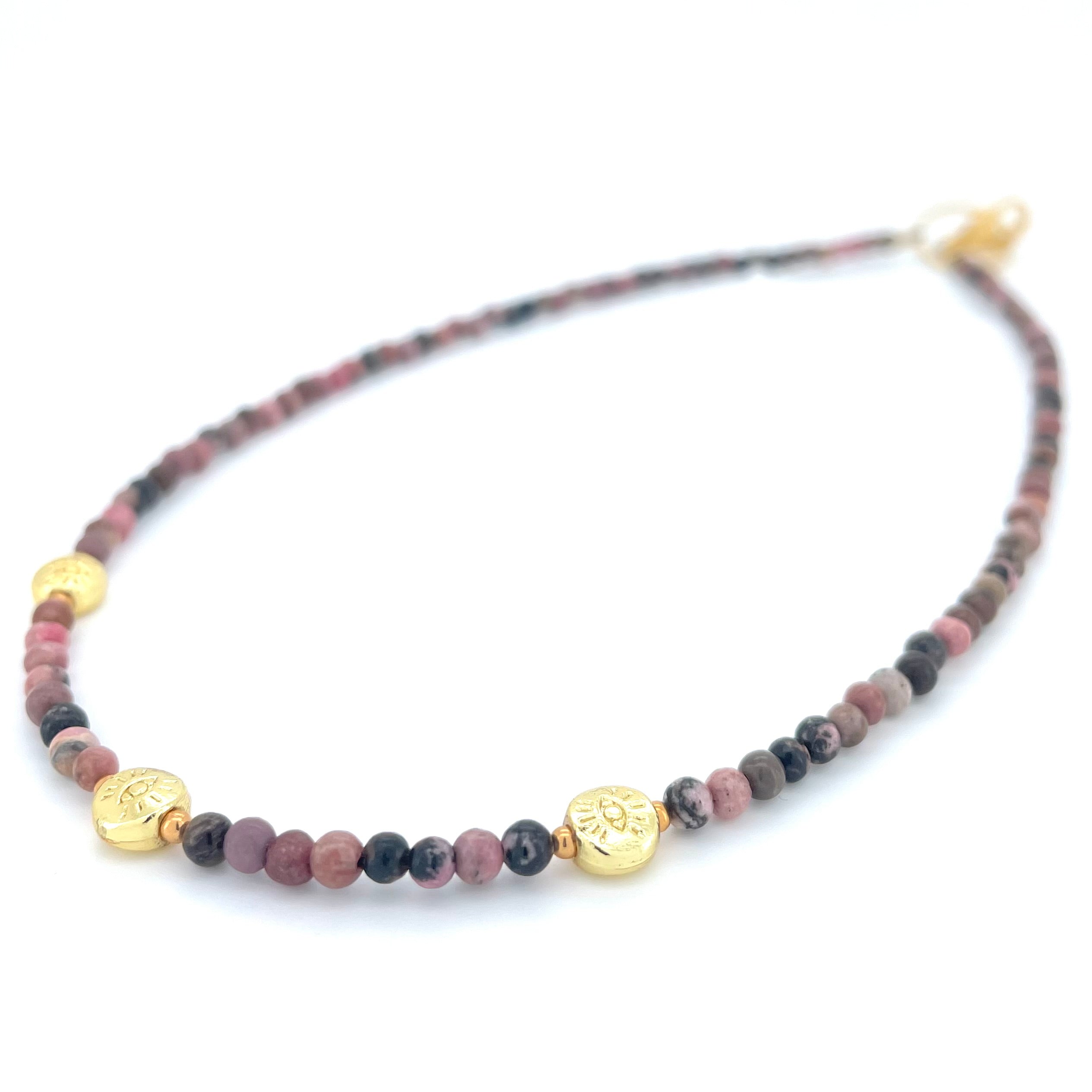 THE DAINTY- EYES- Rhodonite- NECKLACE - Headless Nation