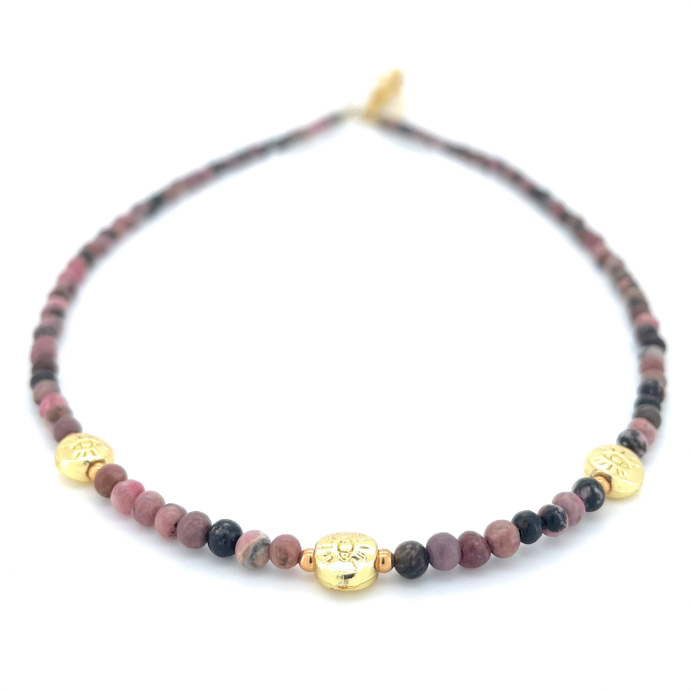 THE DAINTY- EYES- Rhodonite- NECKLACE - Headless Nation