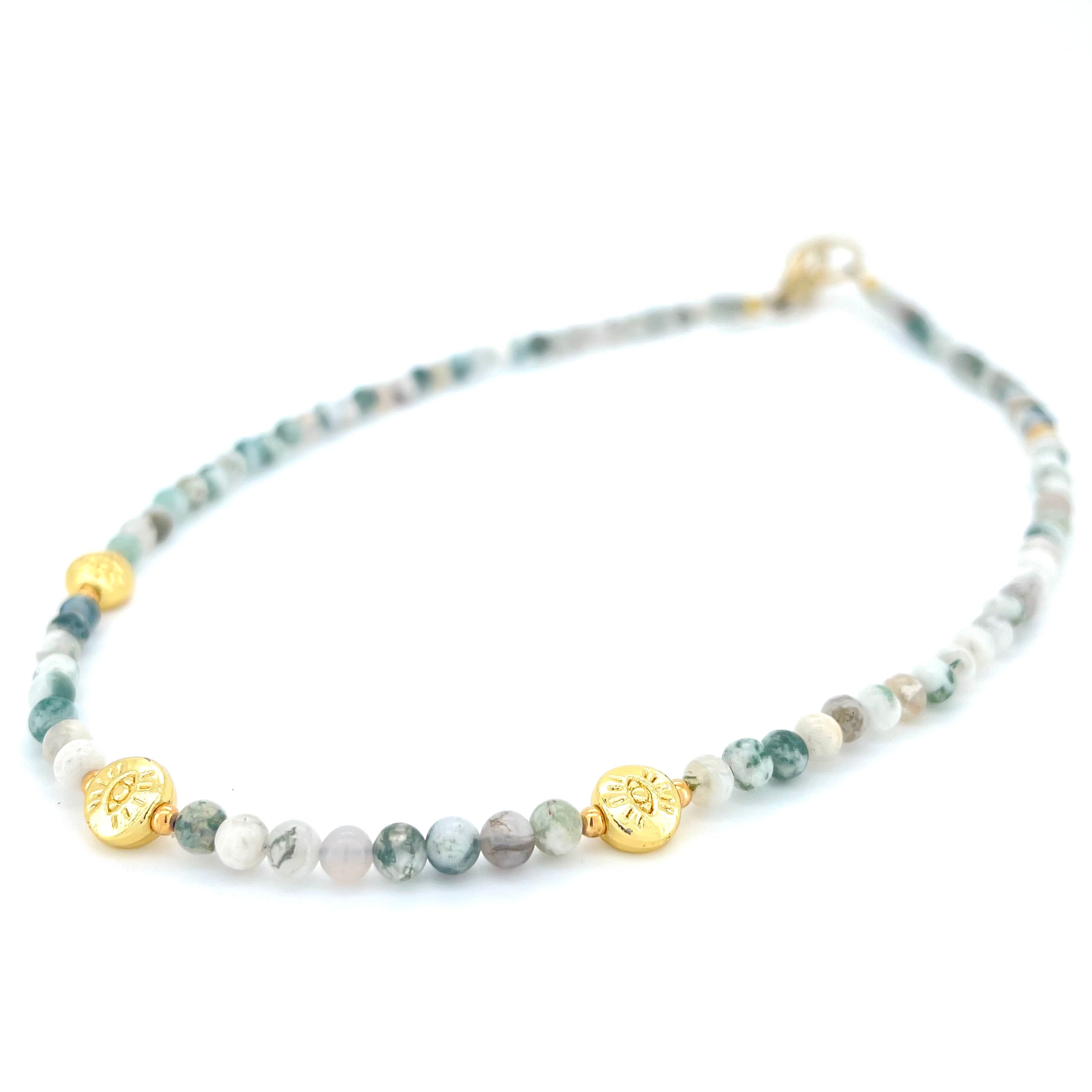 THE DAINTY- EYES- Tree Agate- NECKLACE - Headless Nation