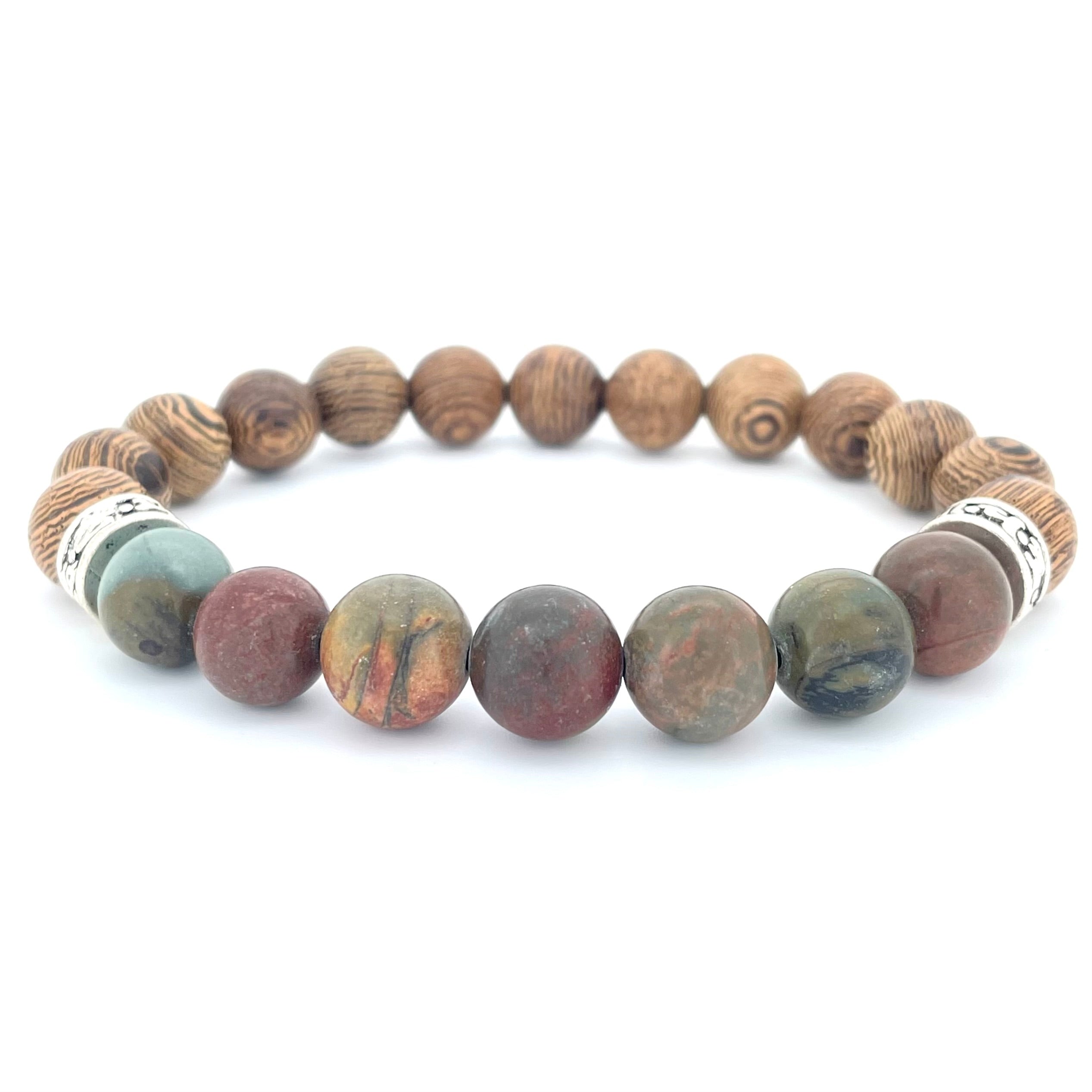 PICASSO JASPER & WOOD BEADED BRACELET - Headless Nation