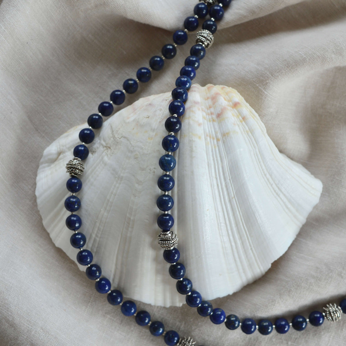 Lapis Lazuli LONG BEADED NECKLACE