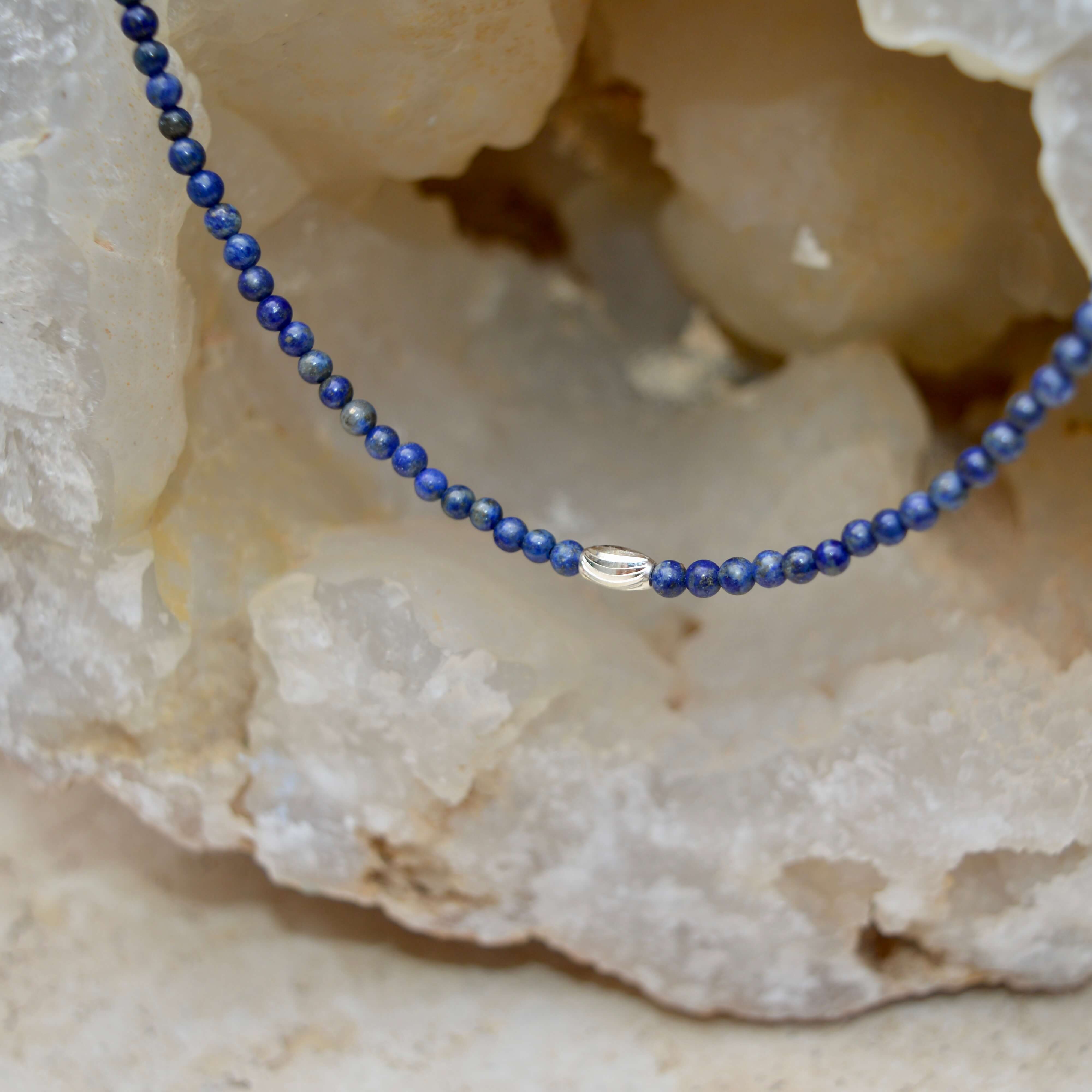 THE DAINTY-Silver- Lapis Lazuli- NECKLACE - Headless Nation