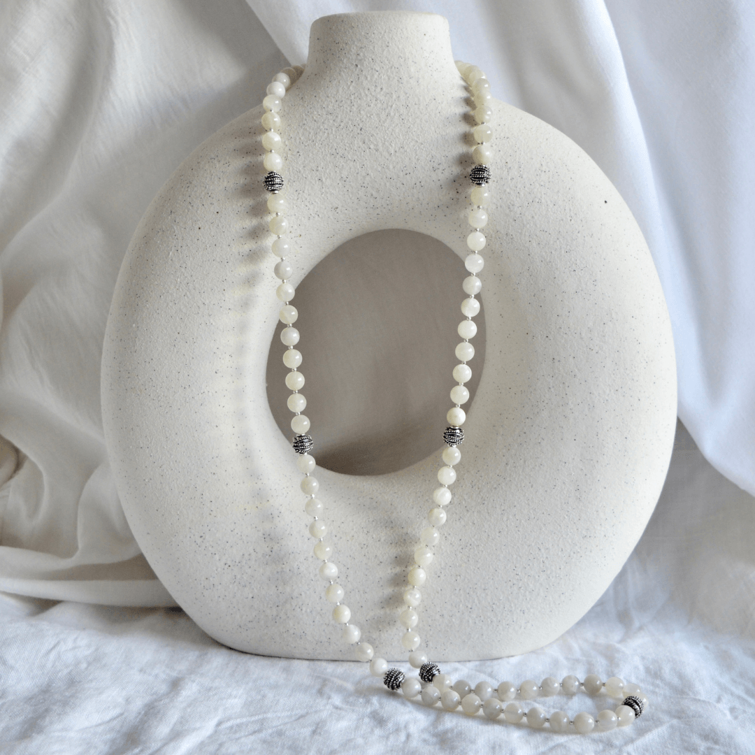 Moonstone LONG BEADED NECKLACE - Headless Nation