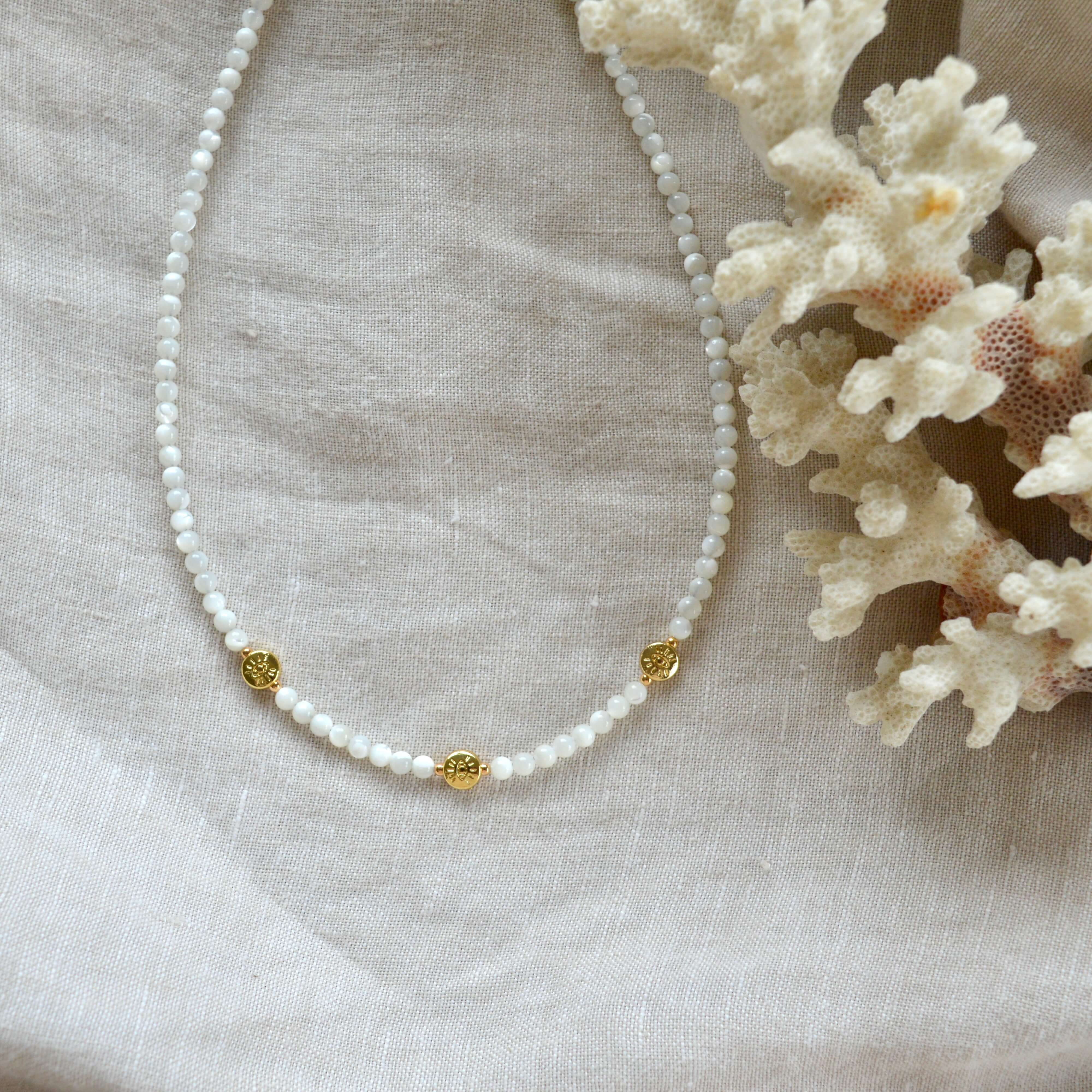 THE DAINTY- EYES- Mother Of Pearl- NECKLACE - Headless Nation
