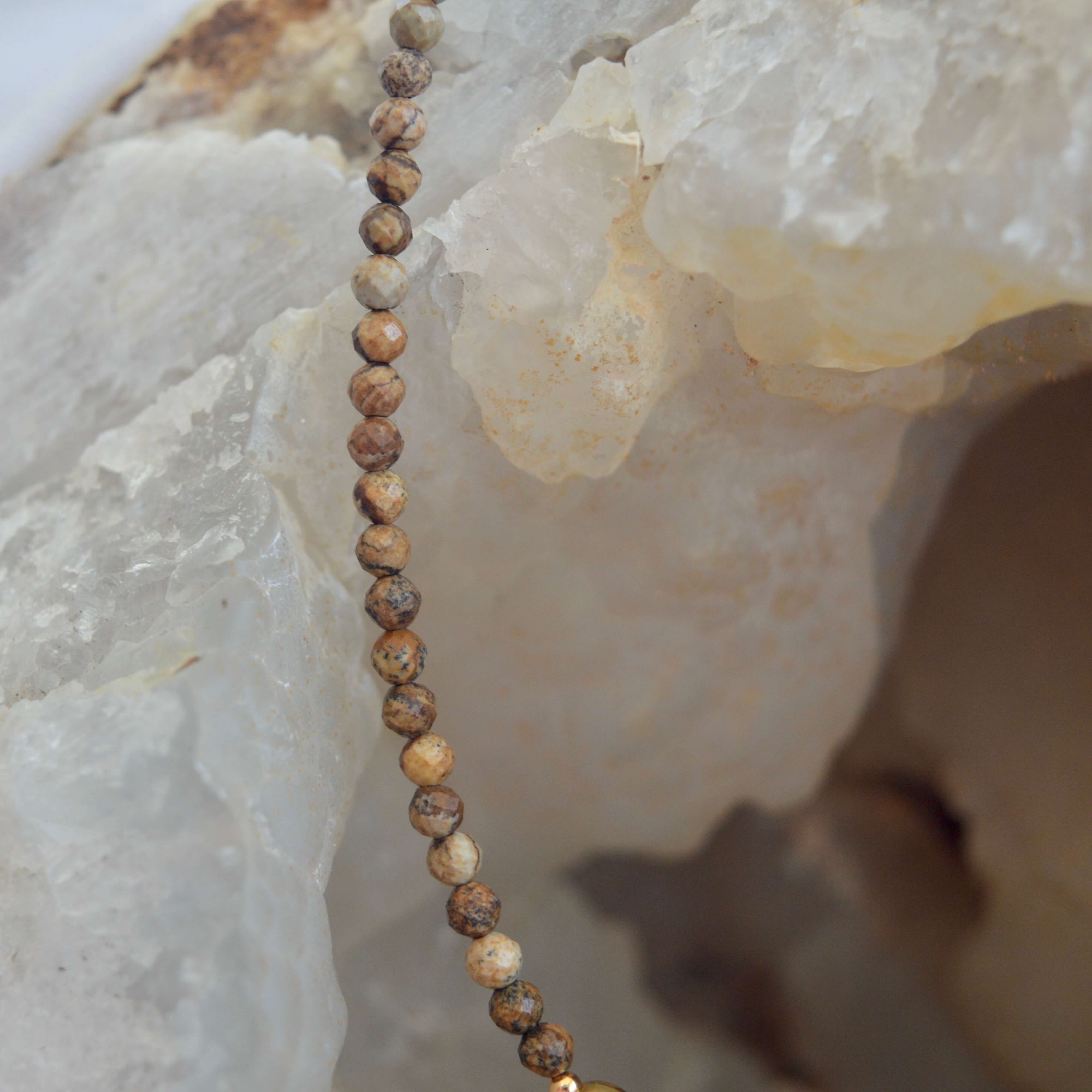THE DAINTY- Silver- Picture Jasper- NECKLACE - Headless Nation