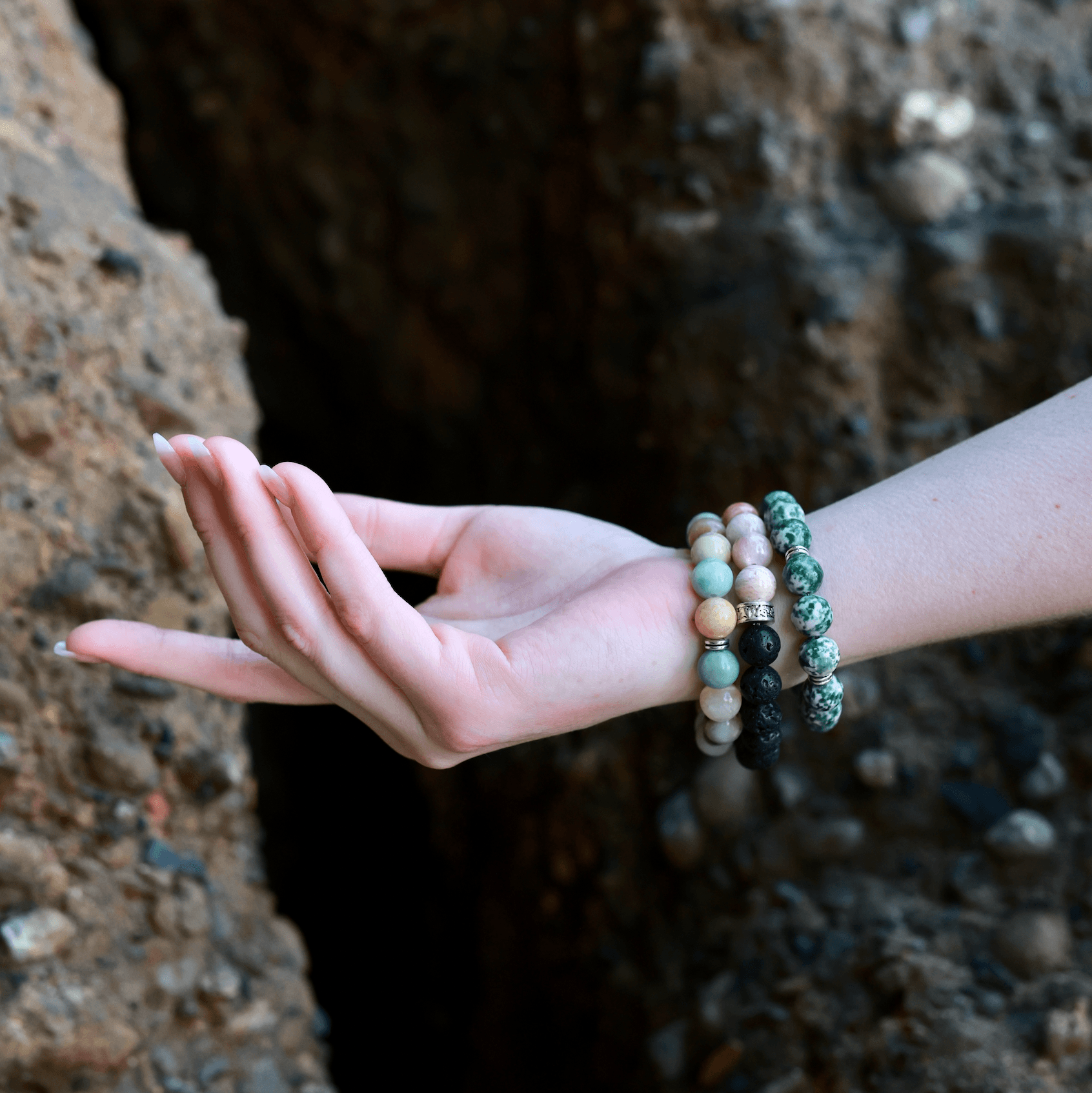 GREENSPOT JASPER BEADED BRACELET - LUCID COLLECTION - Headless Nation