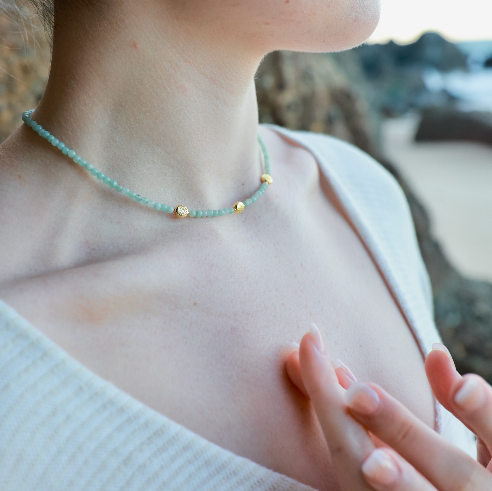 THE DAINTY- EYES- Amazonite- NECKLACE - Headless Nation