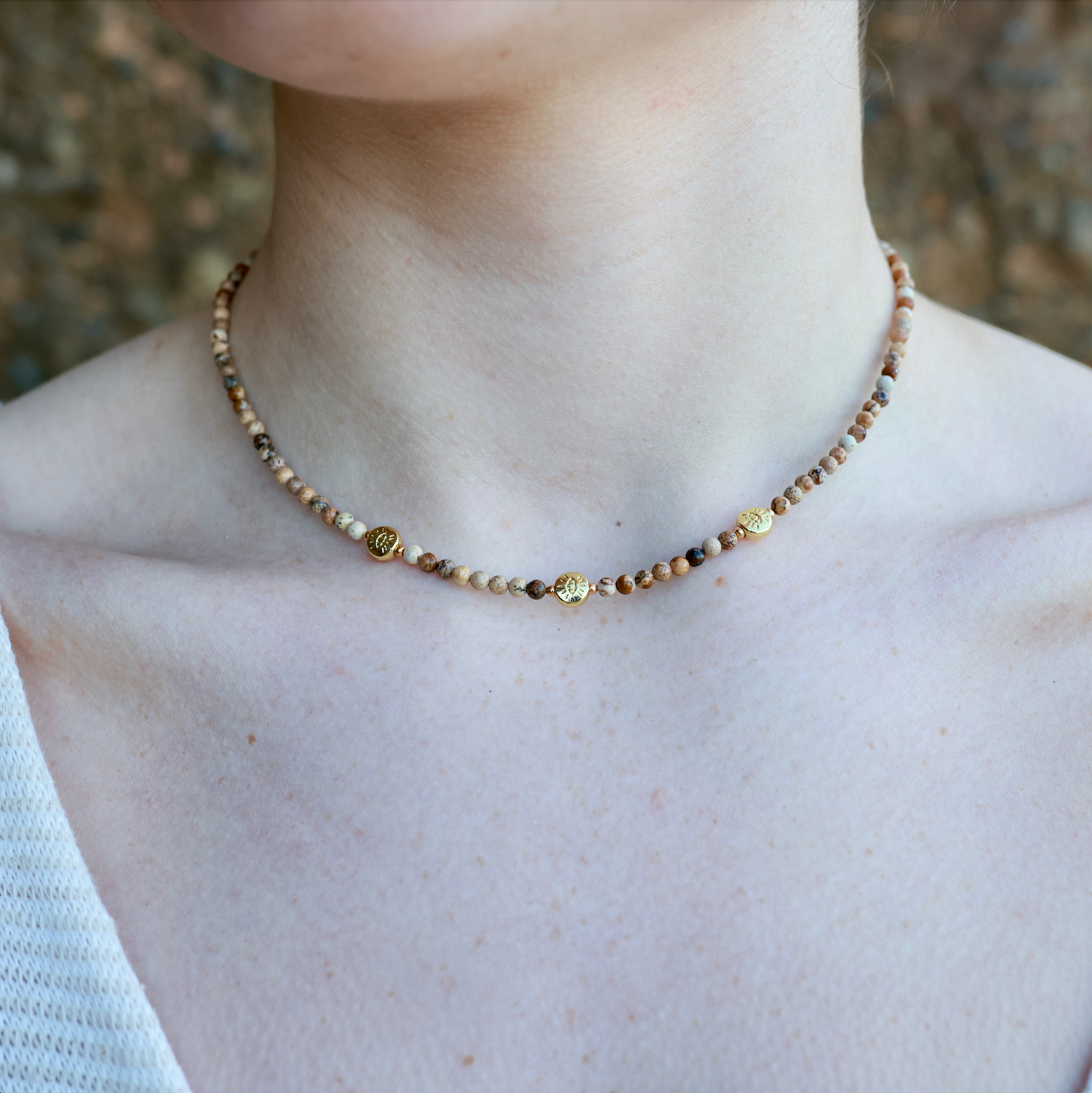 THE DAINTY- EYES- Picture Jasper- NECKLACE - Headless Nation