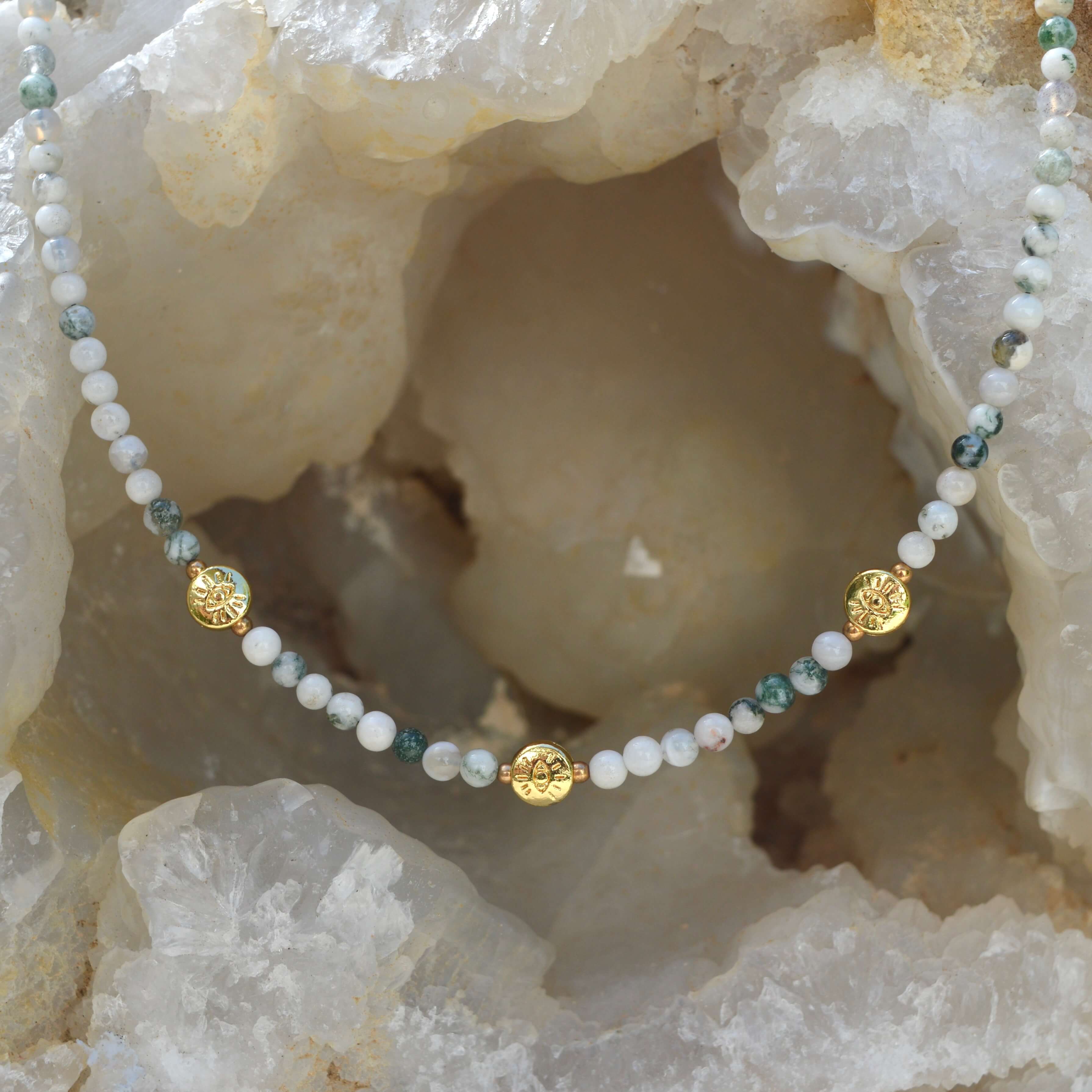 THE DAINTY- EYES- Tree Agate- NECKLACE - Headless Nation
