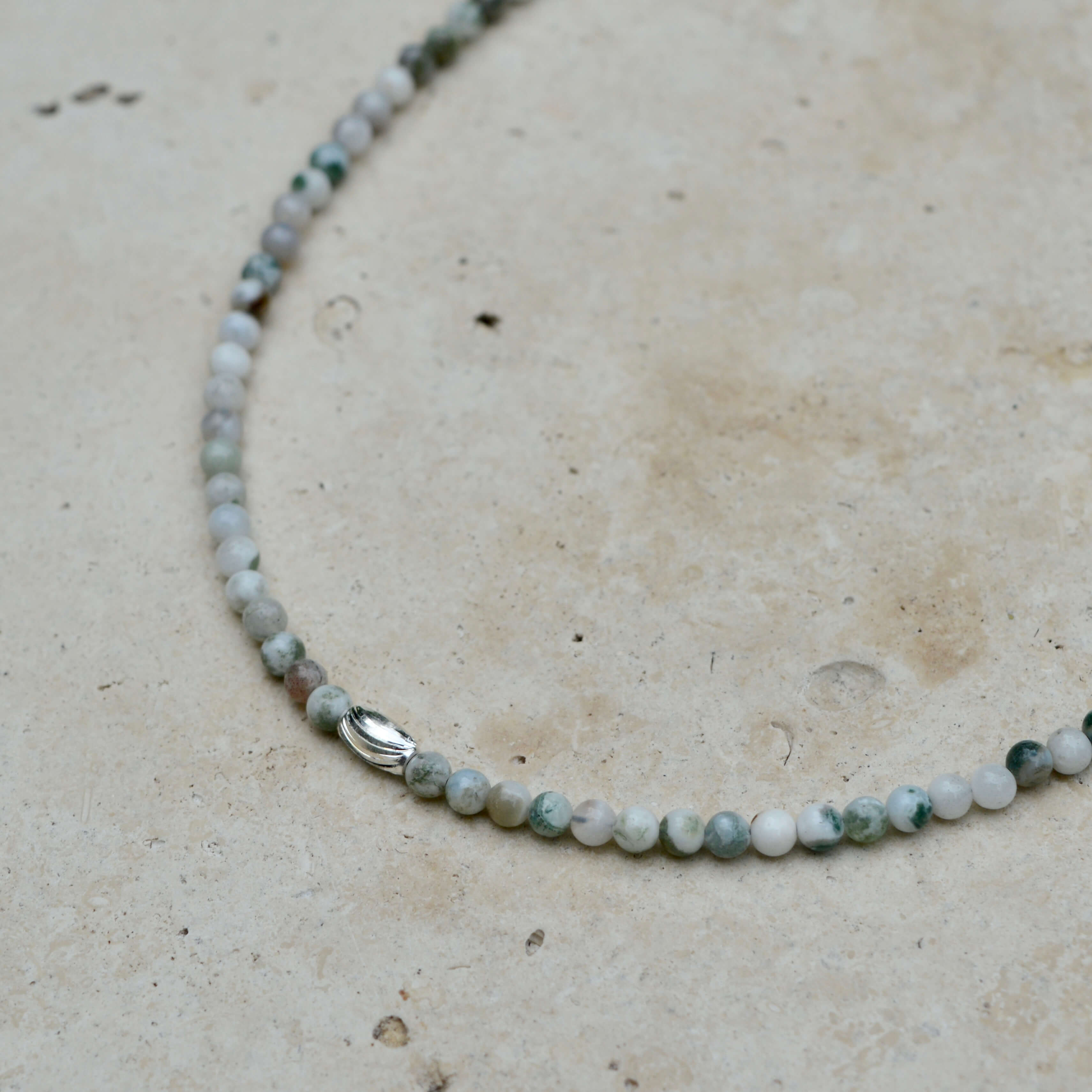 THE DAINTY- Silver- Tree Agate- NECKLACE - Headless Nation