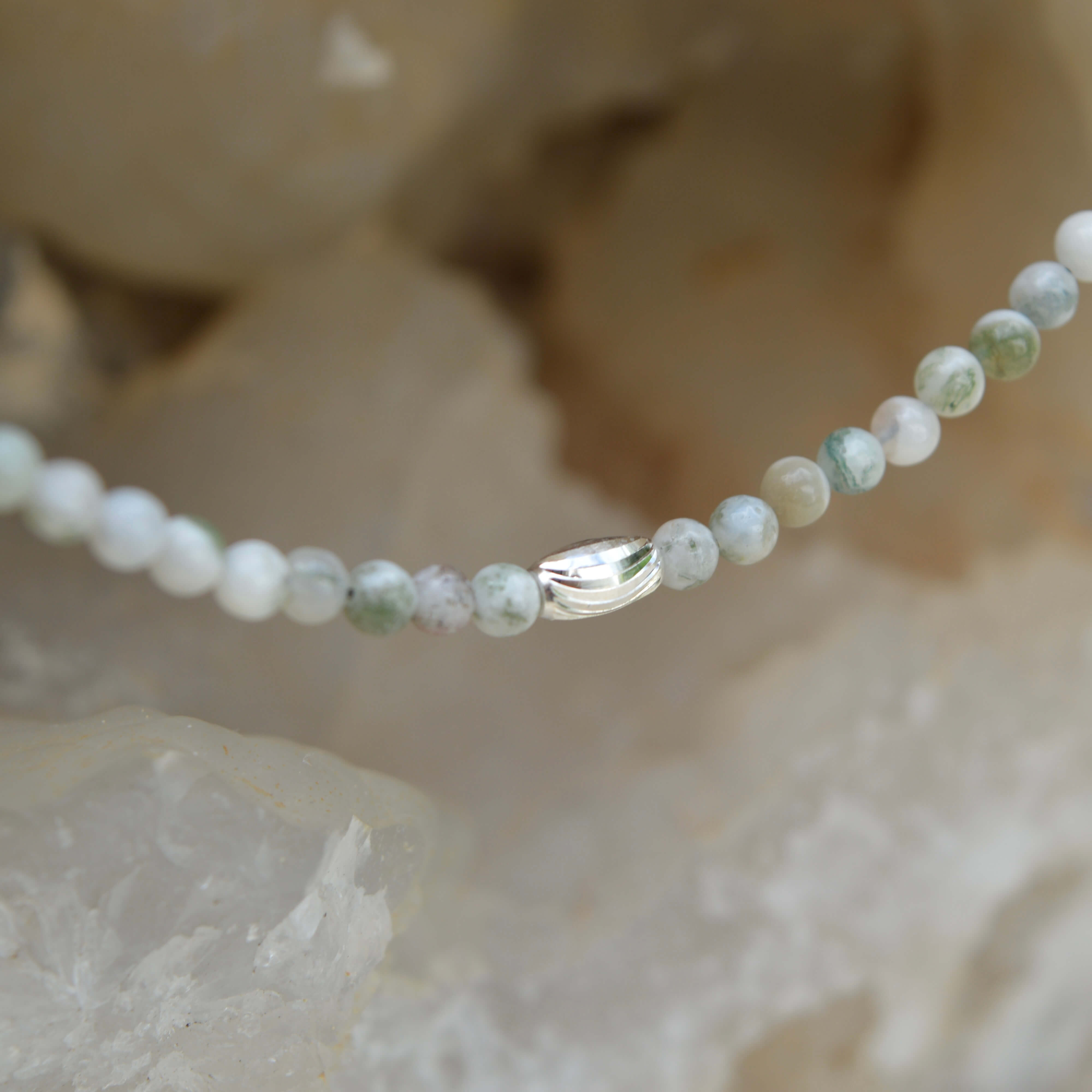 THE DAINTY- Silver- Tree Agate- NECKLACE - Headless Nation