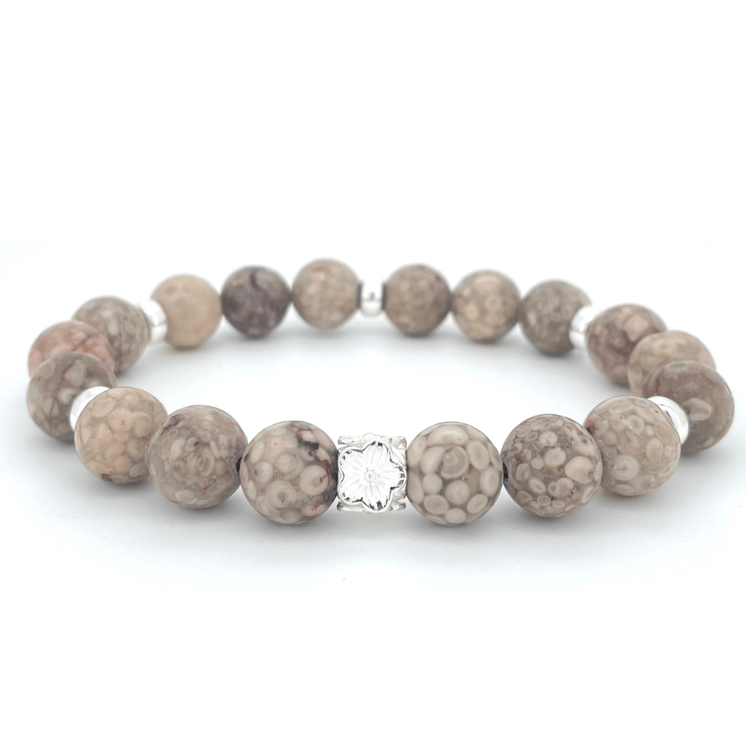 MEDICINE STONE & STERLING SILVER BEADED BRACELET - Headless Nation