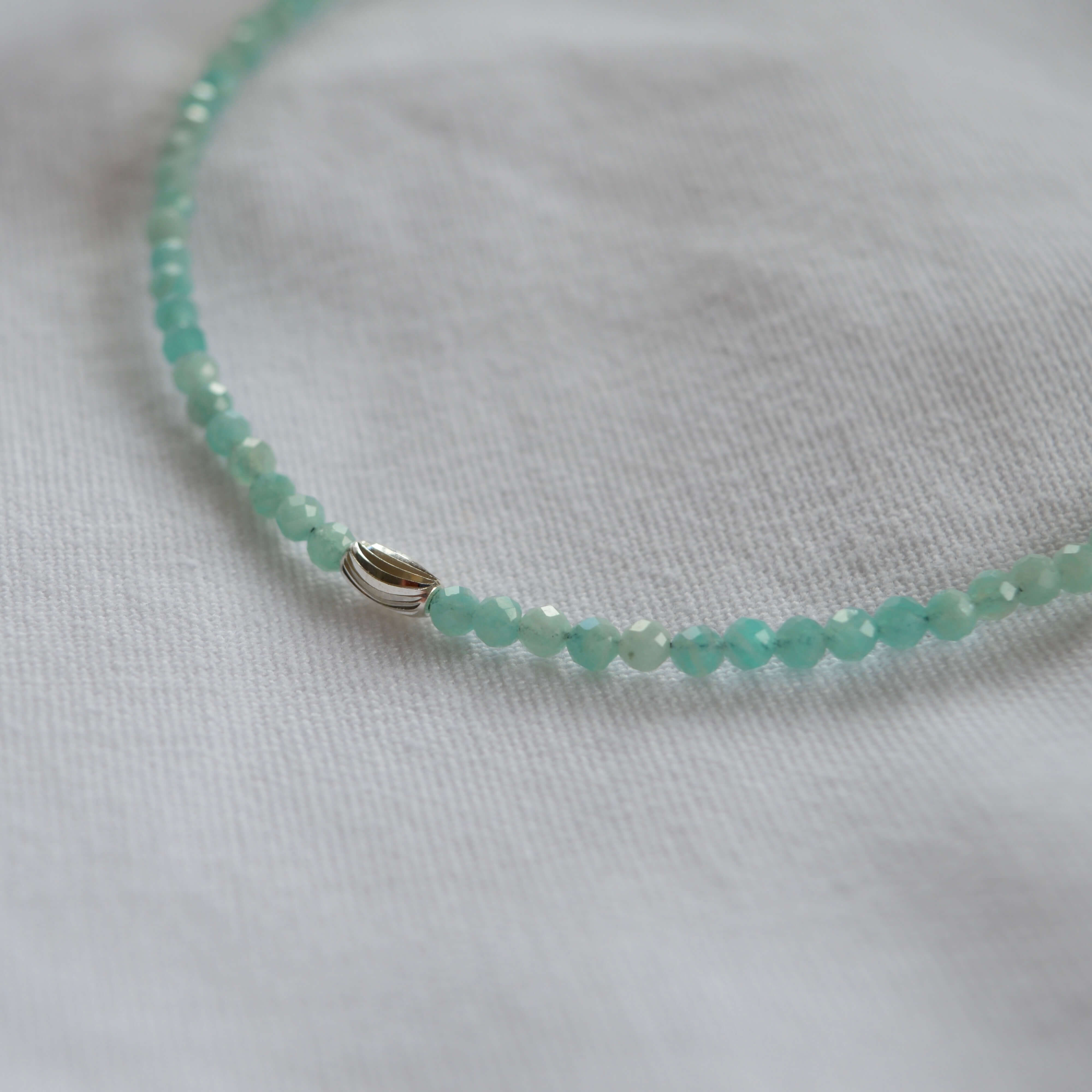 THE DAINTY- Silver- Amazonite- NECKLACE - Headless Nation