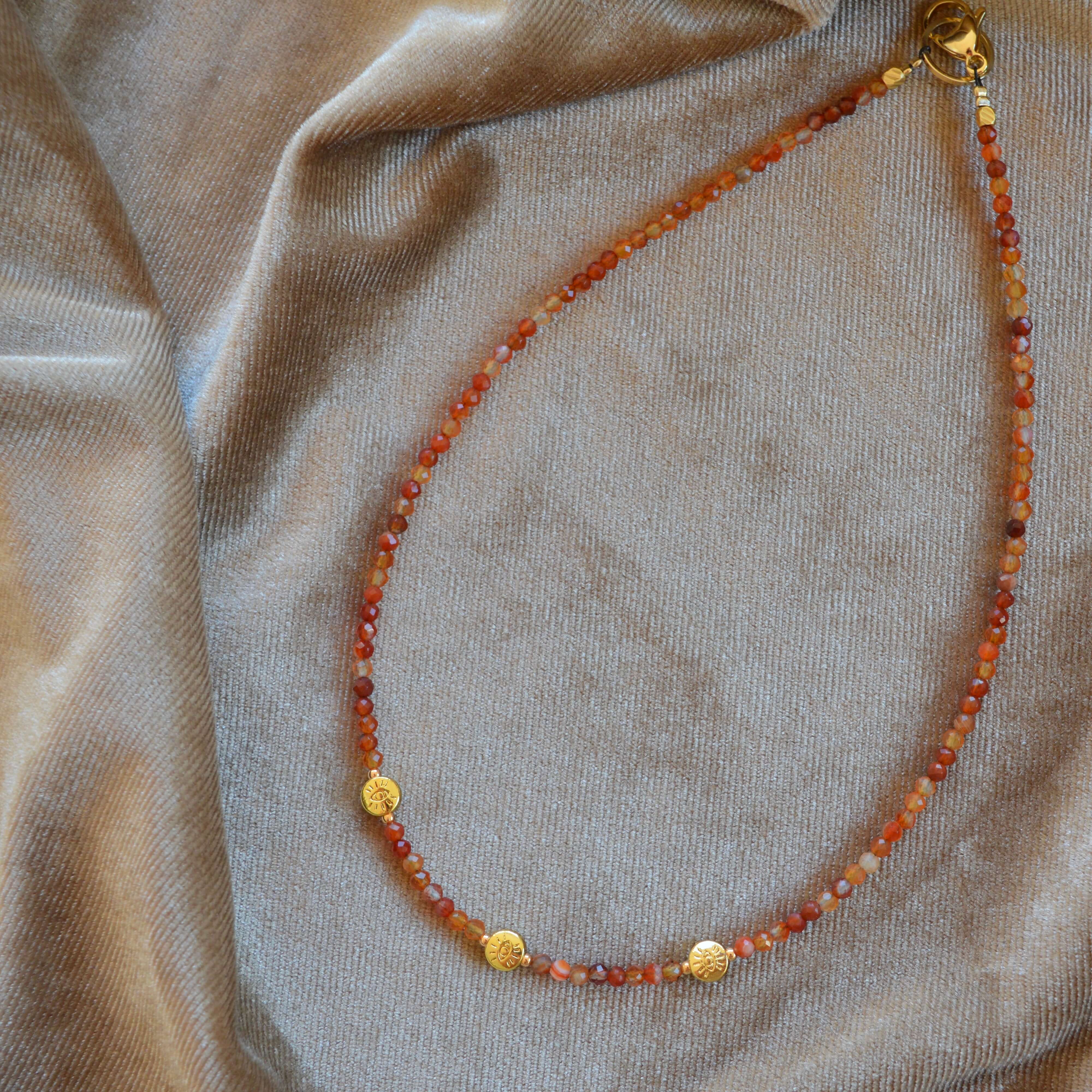 THE DAINTY- EYES- Carnelian- NECKLACE - Headless Nation
