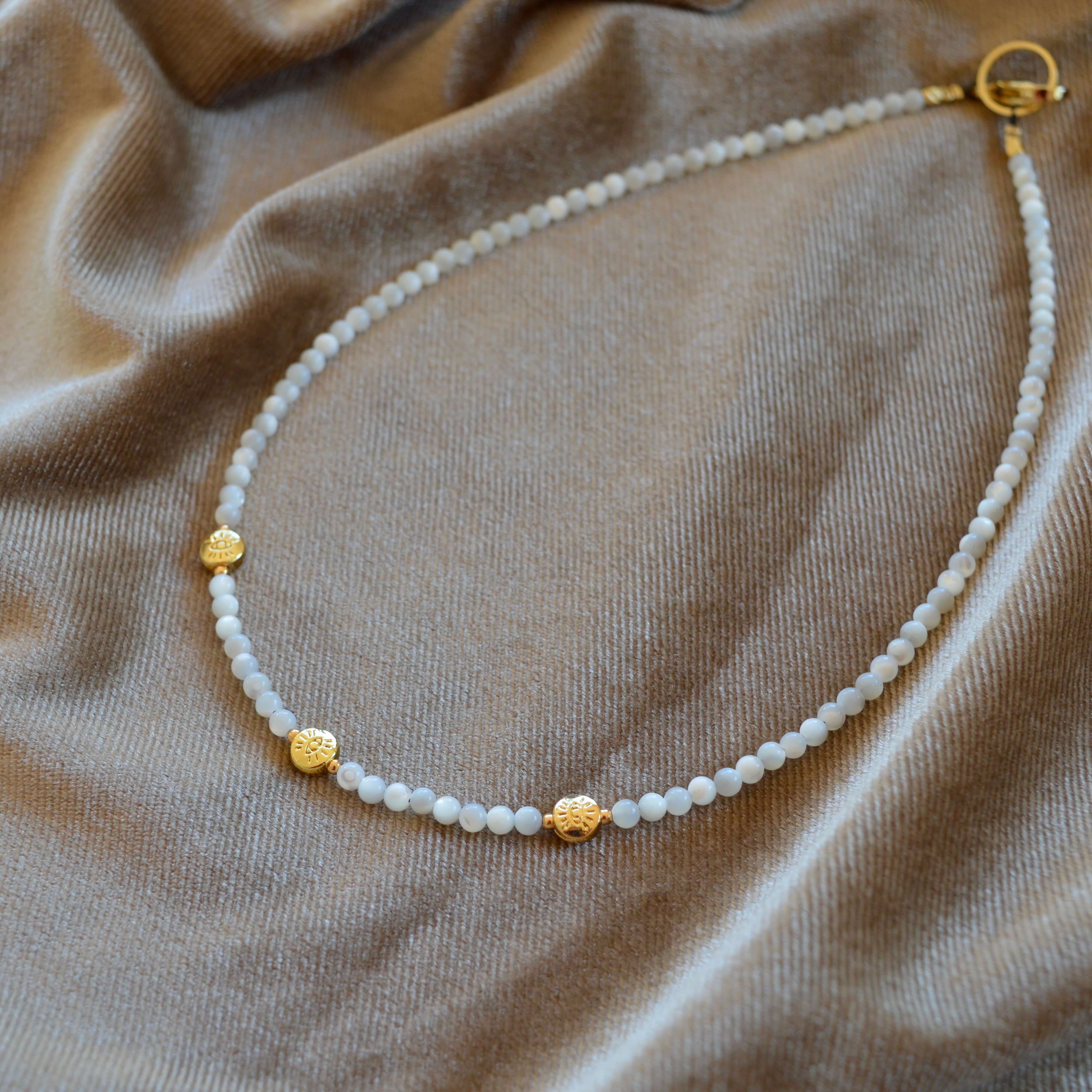 THE DAINTY- EYES- Mother Of Pearl- NECKLACE - Headless Nation