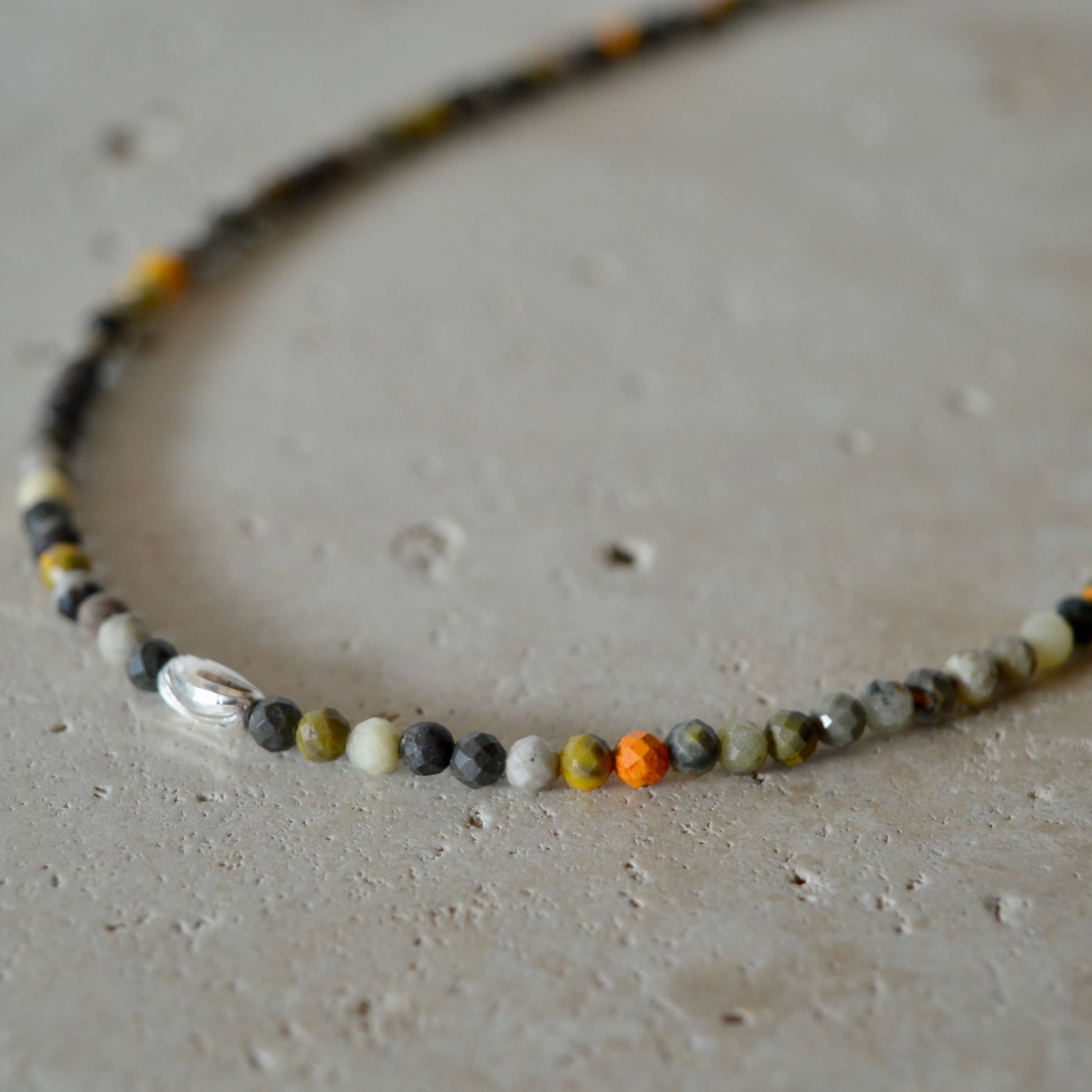 THE DAINTY- Silver- Bumblebee Jasper- NECKLACE - Headless Nation