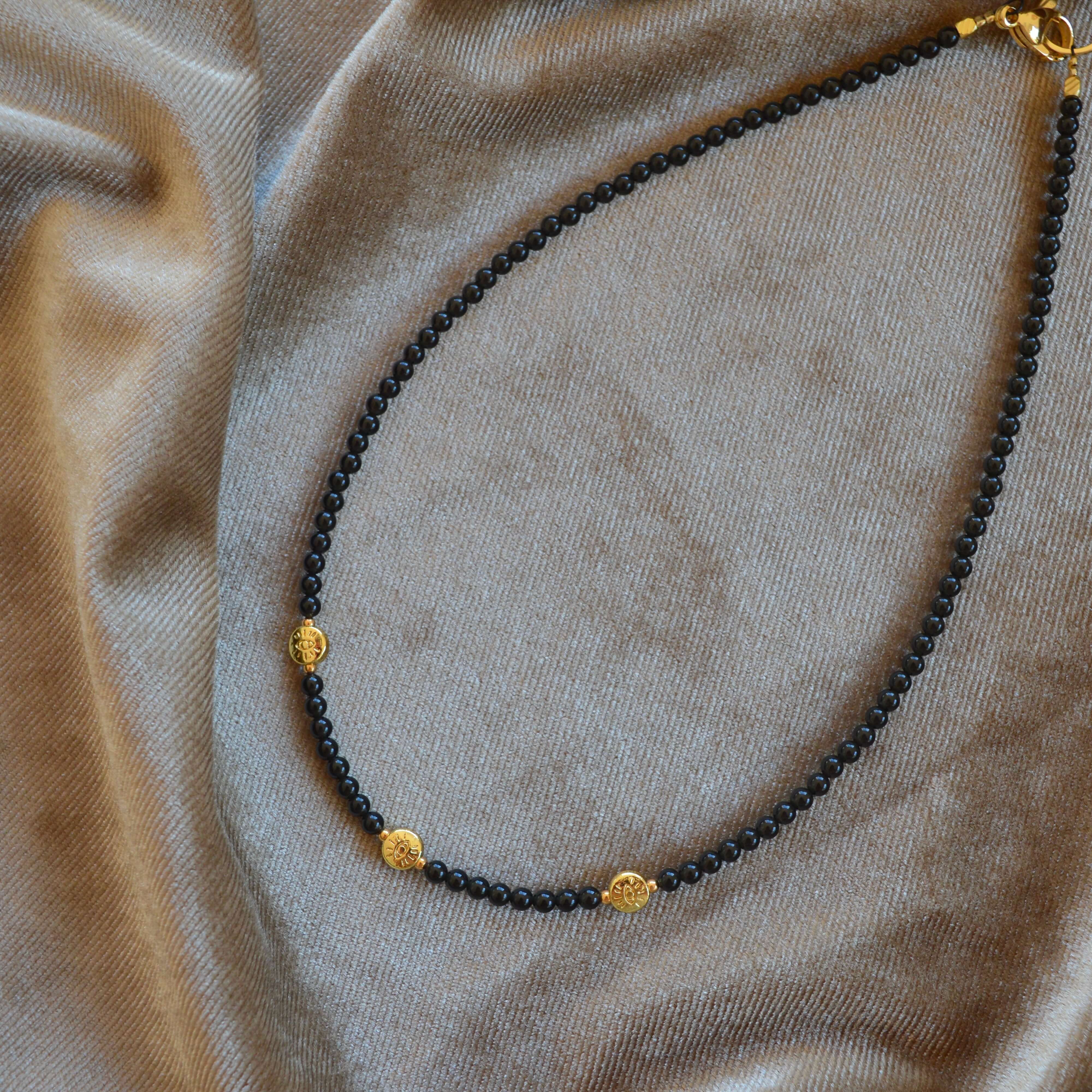 THE DAINTY- EYES- Obsidian- NECKLACE - Headless Nation