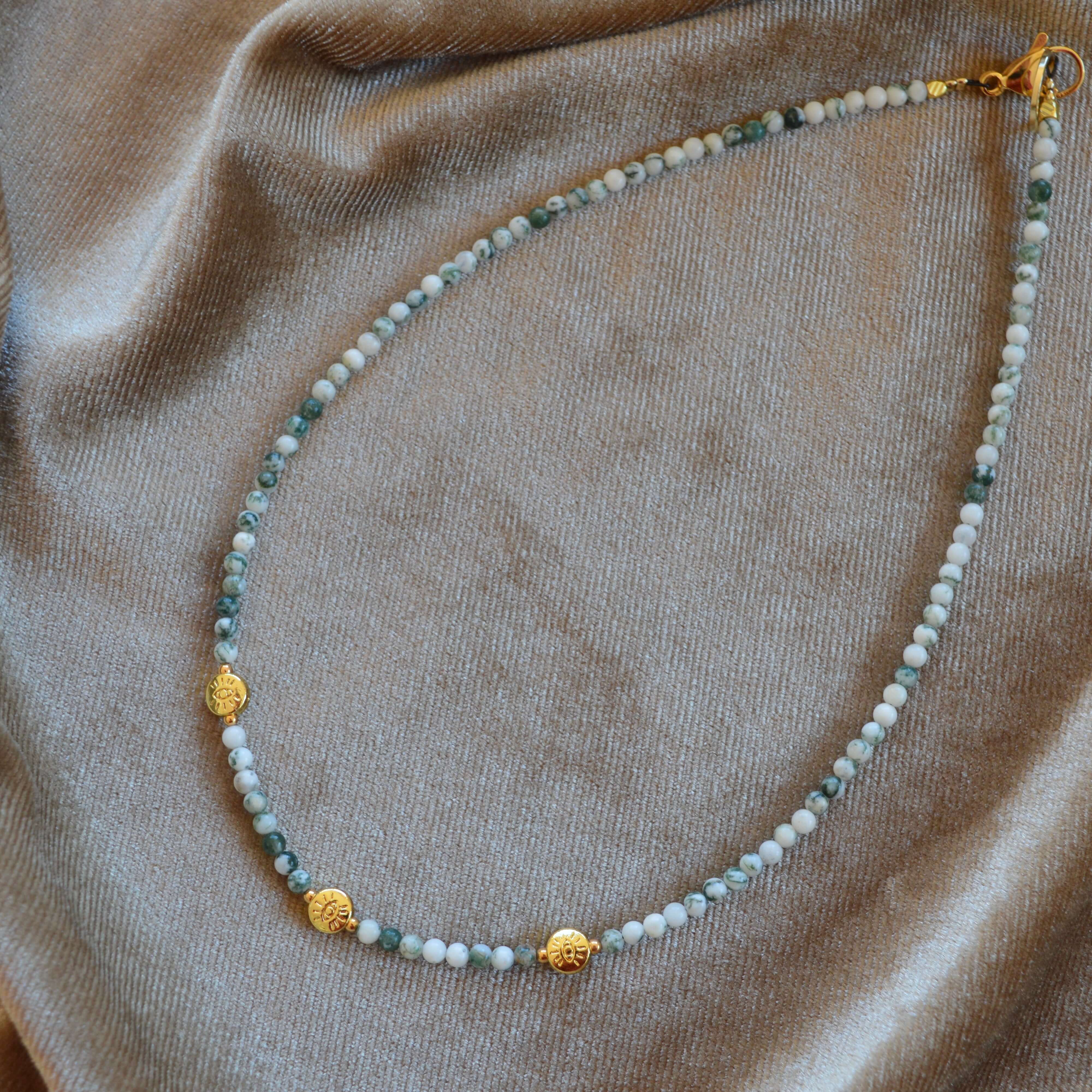 THE DAINTY- EYES- Tree Agate- NECKLACE - Headless Nation