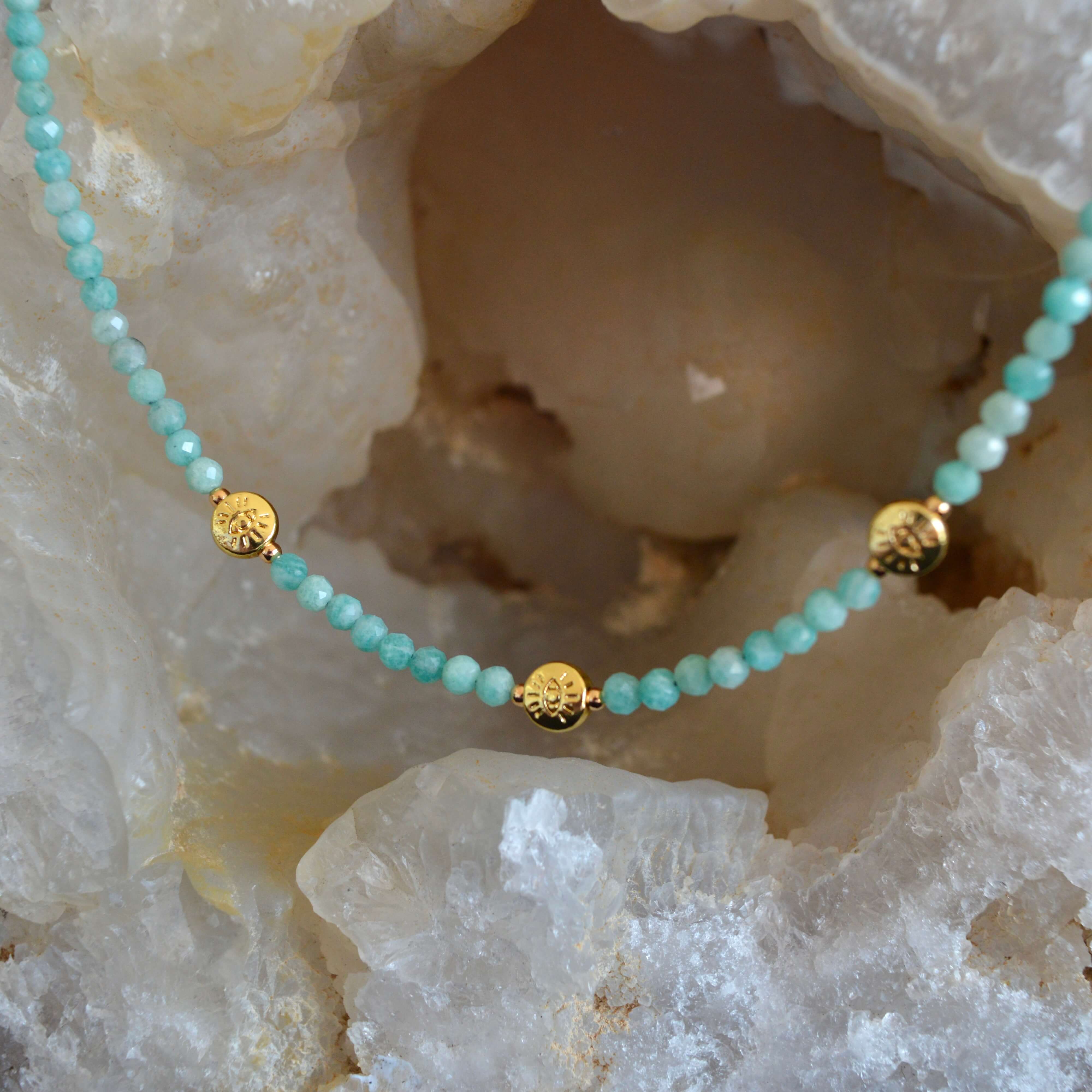 THE DAINTY- EYES- Amazonite- NECKLACE