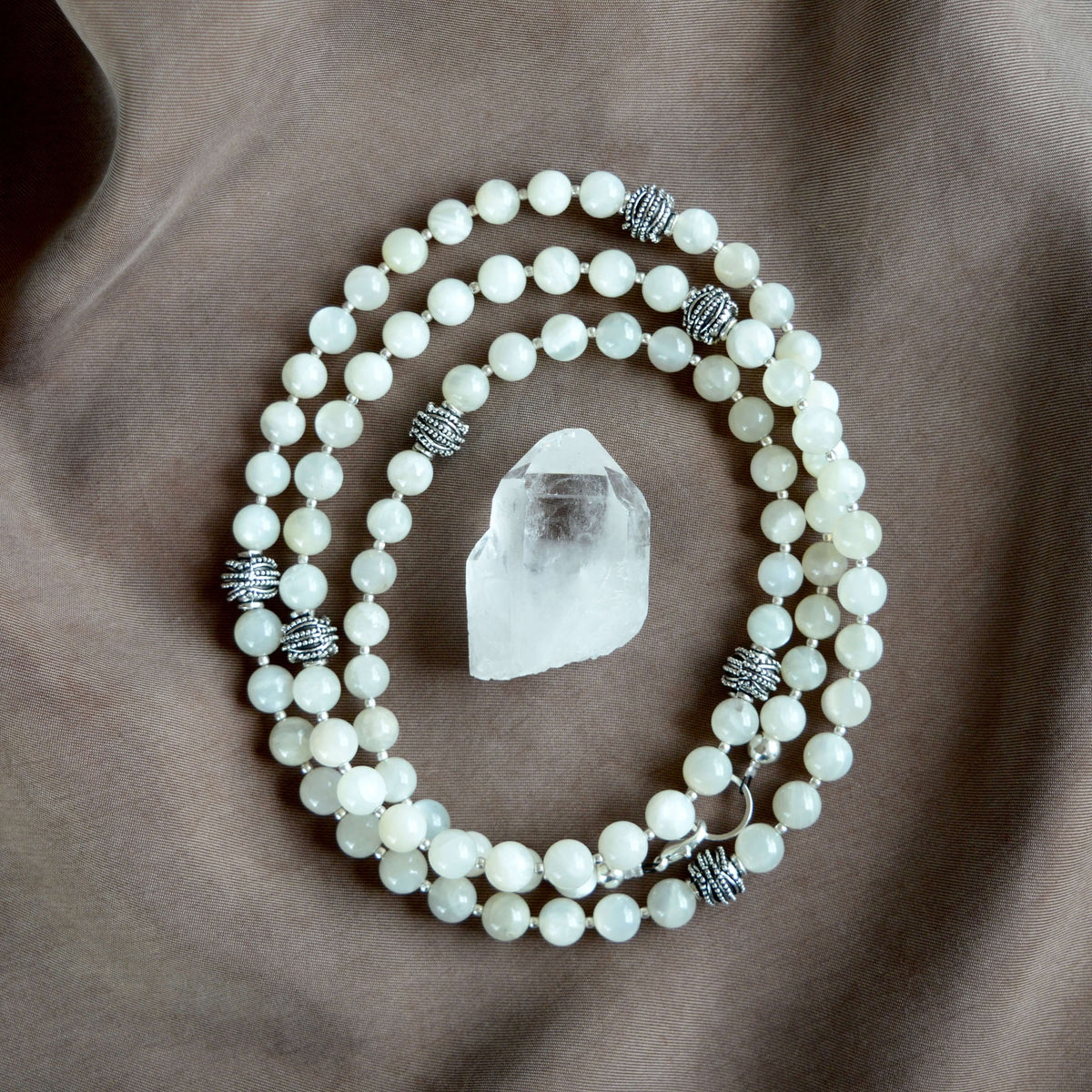 Moonstone LONG BEADED NECKLACE