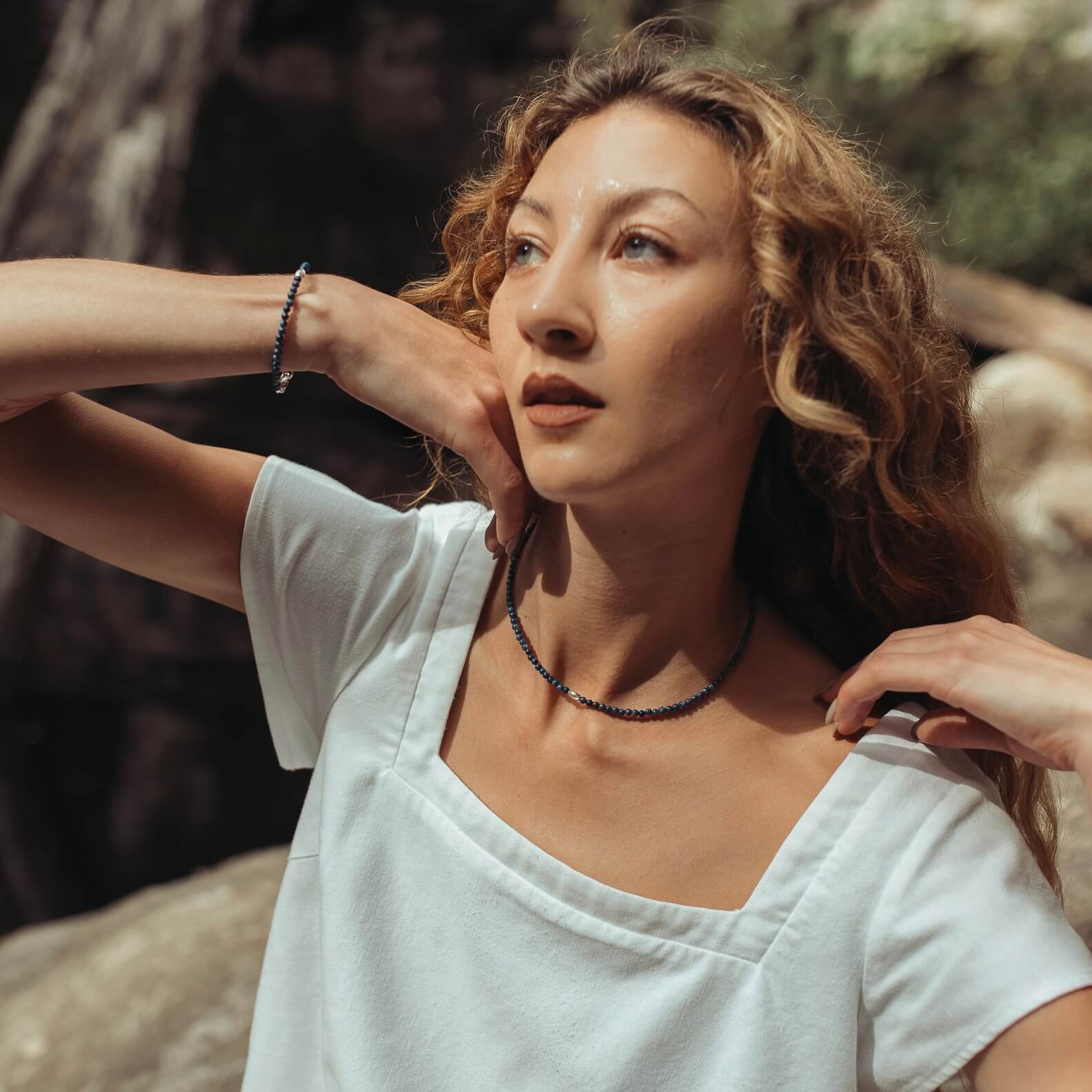 THE DAINTY-Silver- Lapis Lazuli- NECKLACE - Headless Nation
