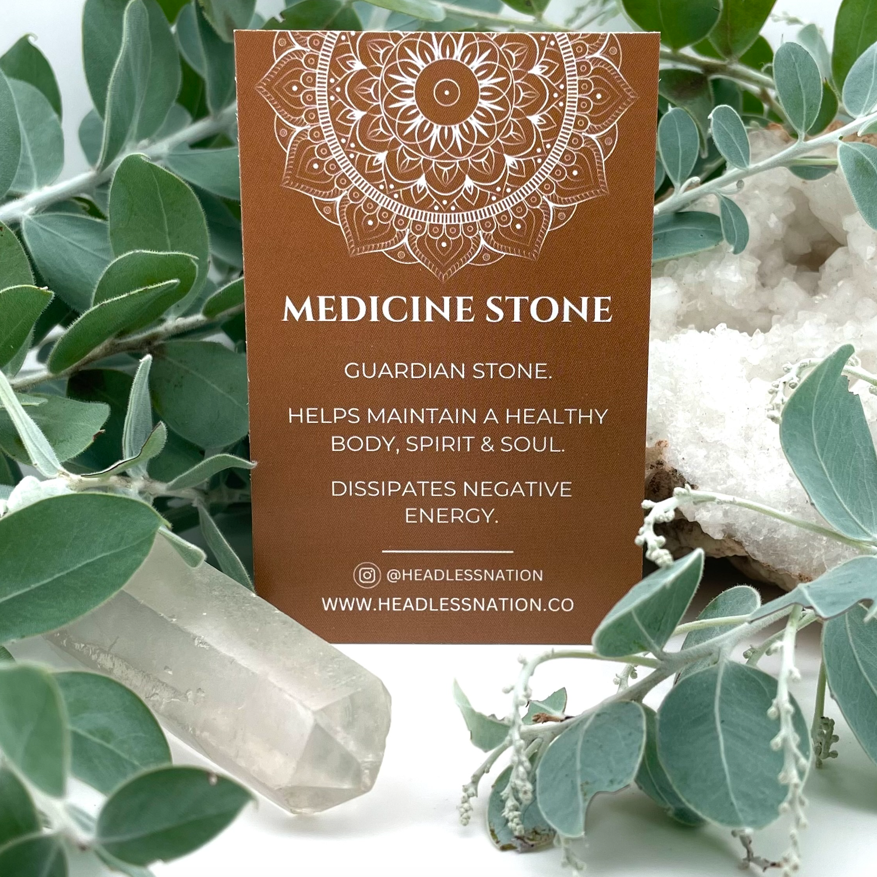 MEDECINE STONE & GOLD BEADED BRACELET - HALCYON COLLECTION - Headless Nation