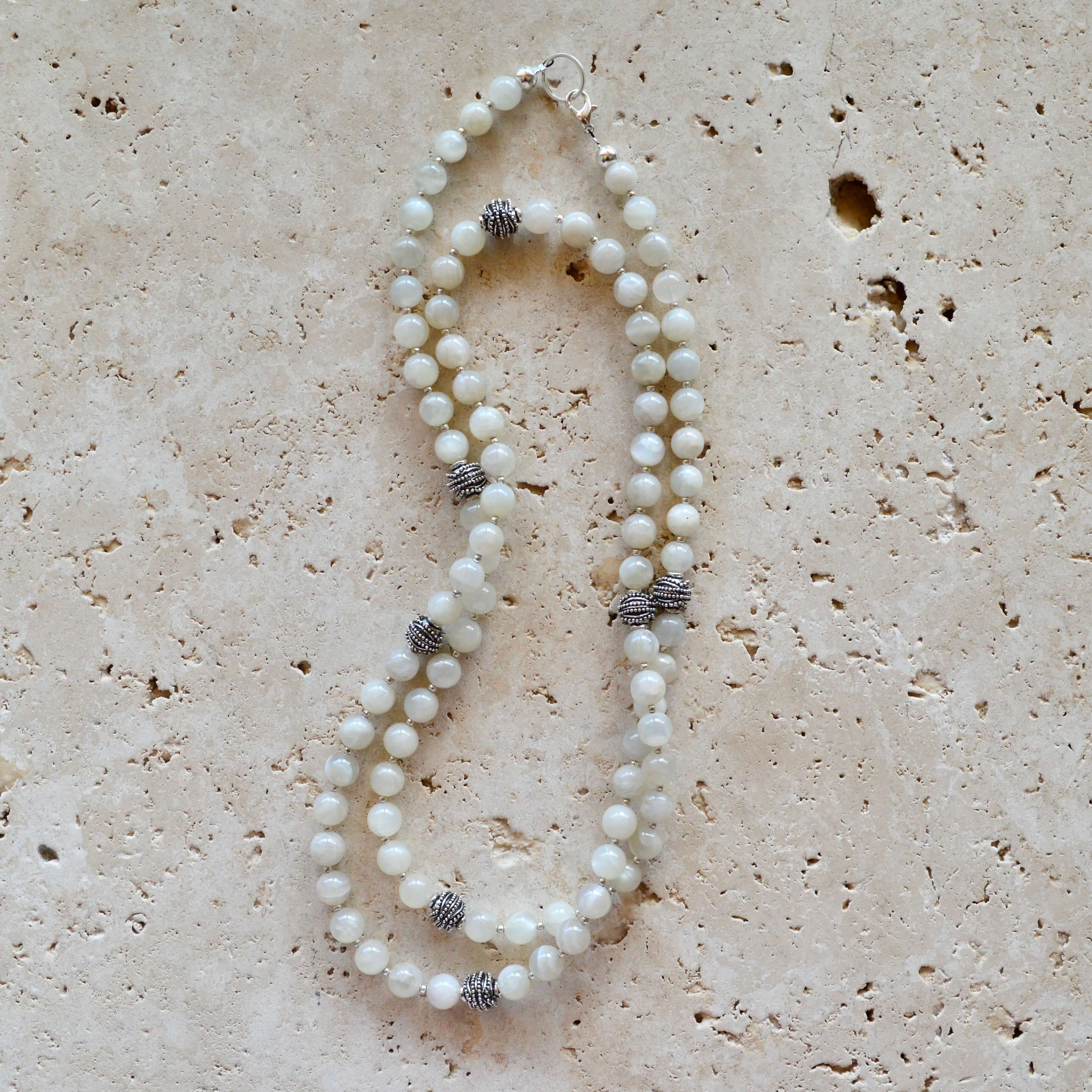 Moonstone LONG BEADED NECKLACE - Headless Nation