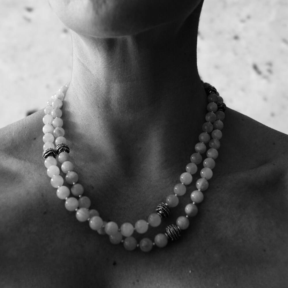 Moonstone LONG BEADED NECKLACE - Headless Nation