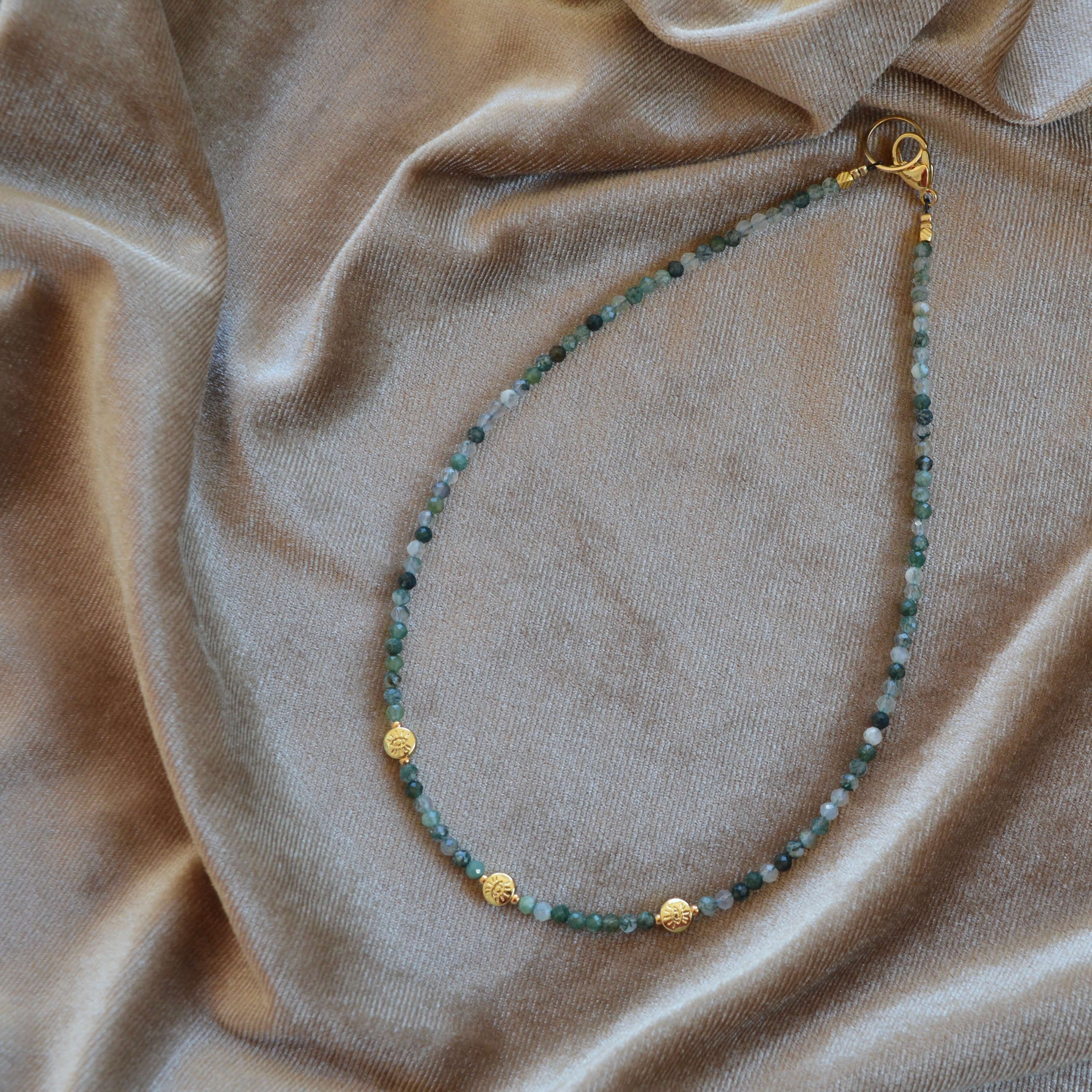THE DAINTY- EYES- Moss Agate- NECKLACE - Headless Nation
