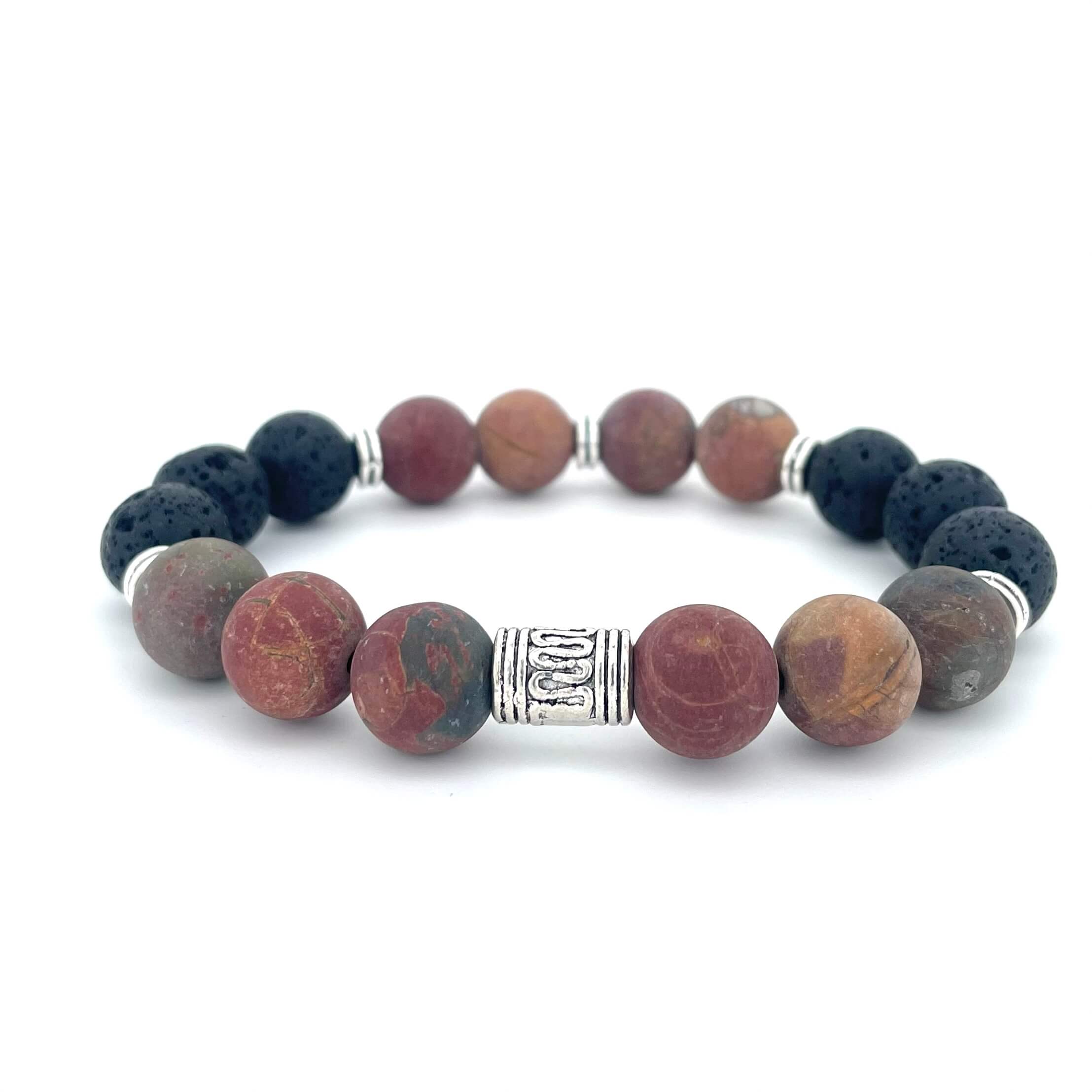 PICASSO JASPER & LAVA STONE BEADED BRACELET - EXODUS COLLECTION - Headless Nation