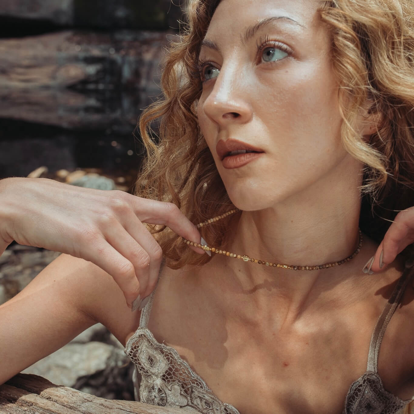 THE DAINTY- EYES- Picture Jasper- NECKLACE - Headless Nation