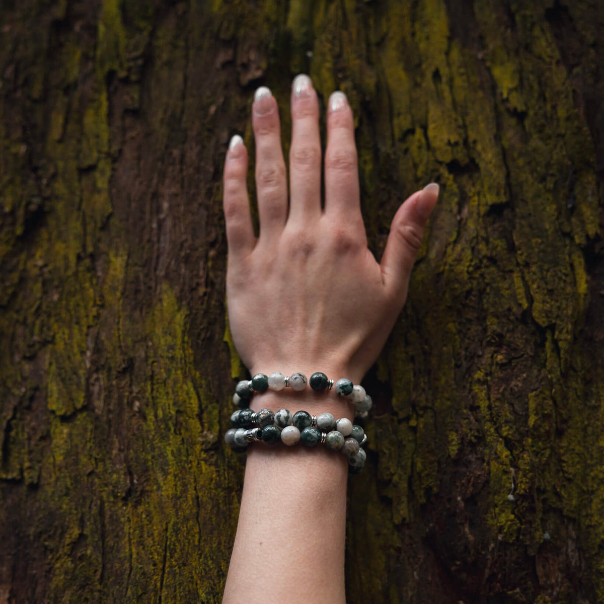 TREE AGATE BEADED BRACELET - LUCID COLLECTION - Headless Nation